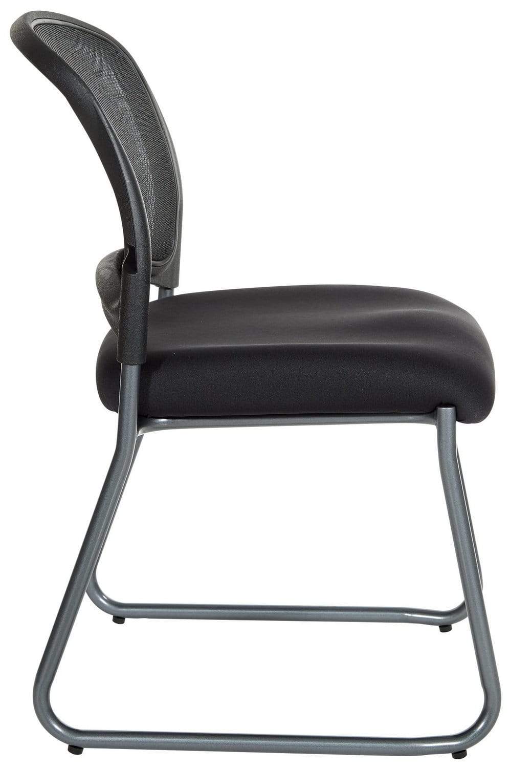Pro Line II Mesh Back Sled Base Stacking Guest Chair - Ergonomic Office & Conference Room Seating for Comfort & Space Saving [86725R 30] - Perfect for Meetings, Events & Waiting Areas