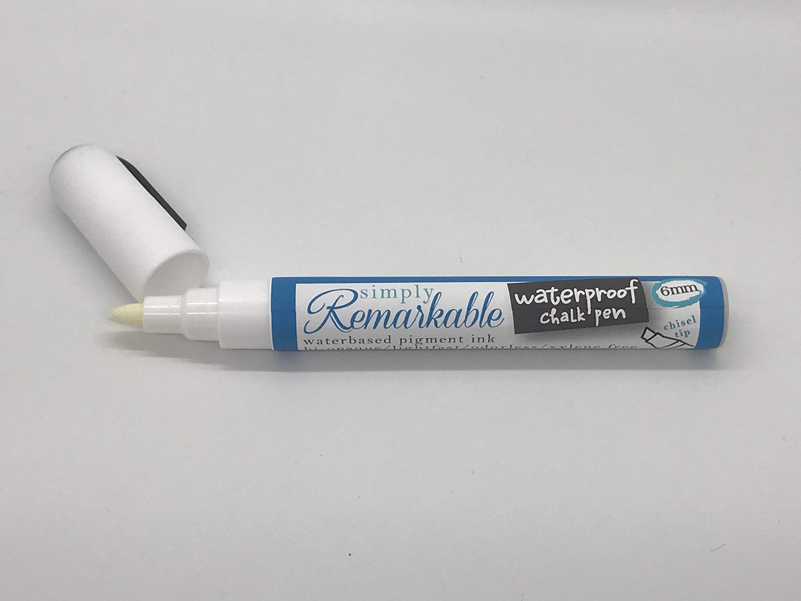 Simply Remarkable 6mm Chisel Tip Waterproof Chalk Marker - Perfect for Glass Boards, Windows, Chalkboards & DIY Crafts