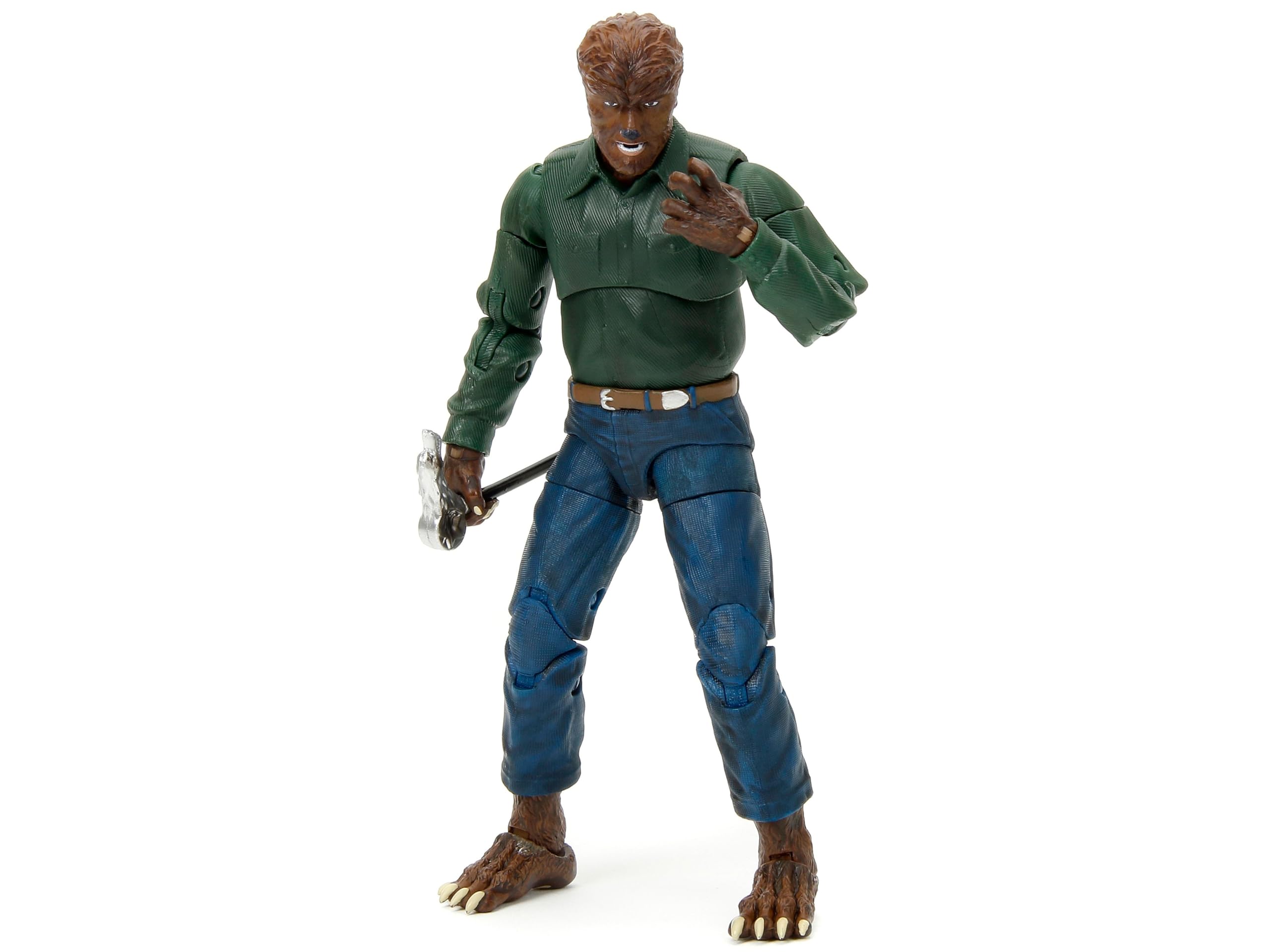 Jada Toys Universal Monsters 6-Inch The Wolfman Action Figure - Collectible Toy for Kids & Adults - Perfect for Halloween Decor, Movie Night Props & Monster Collectors