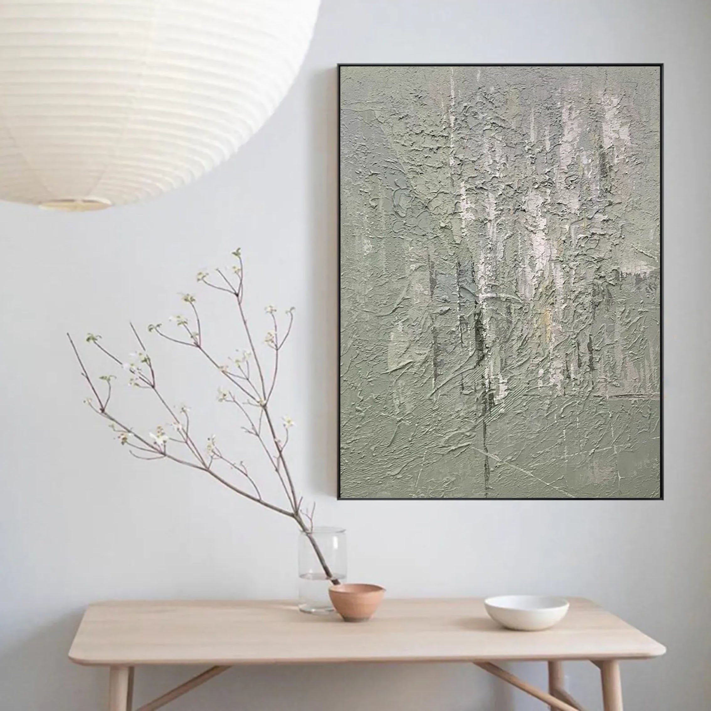 Blue & Green Abstract Art Print #BG010 - Modern Wall Decor for Living Room, Bedroom & Office