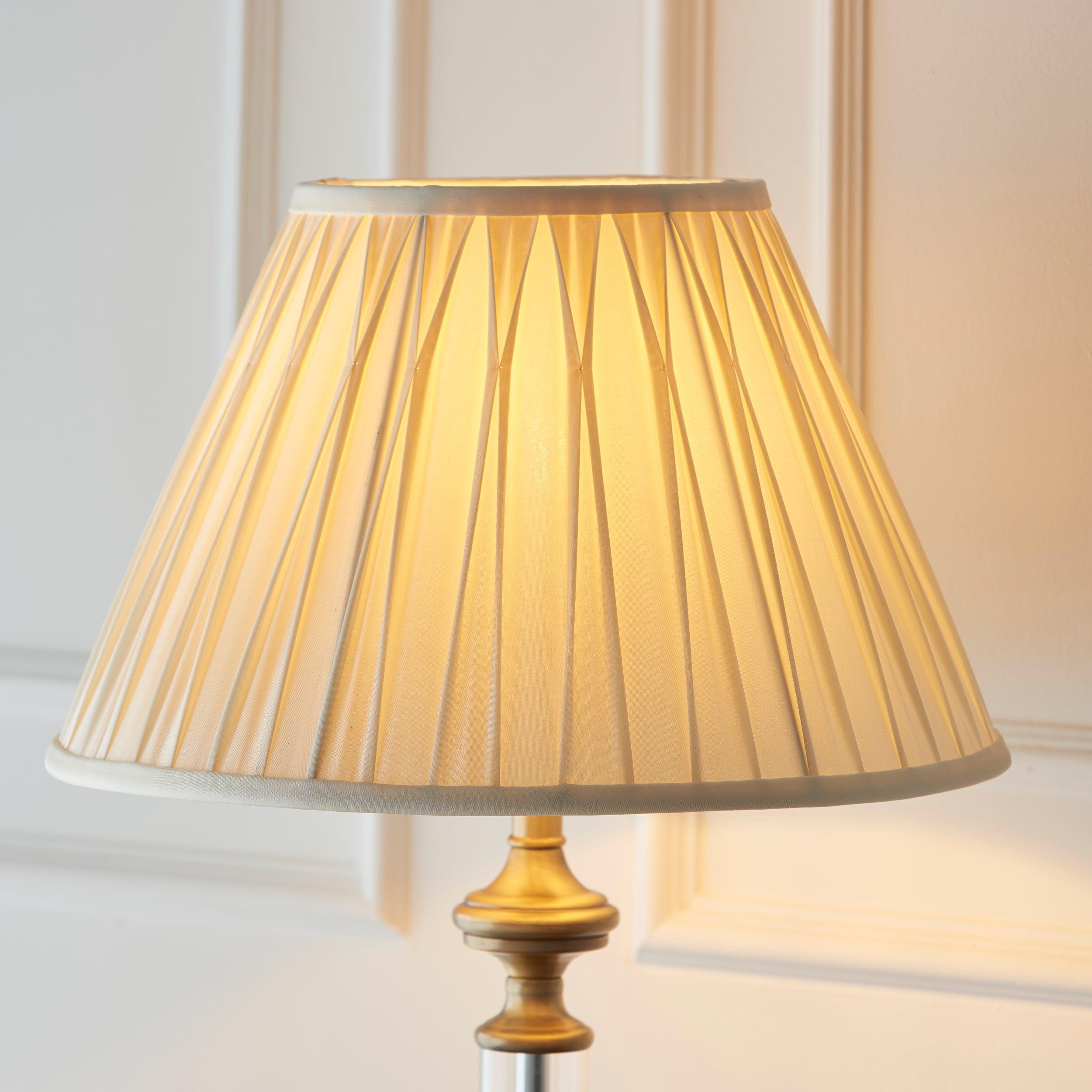 Endon Avebury 1 Light Silver Modern Table Lamp Base - Elegant Home Office Desk Lighting for Living Room, Bedroom & Study