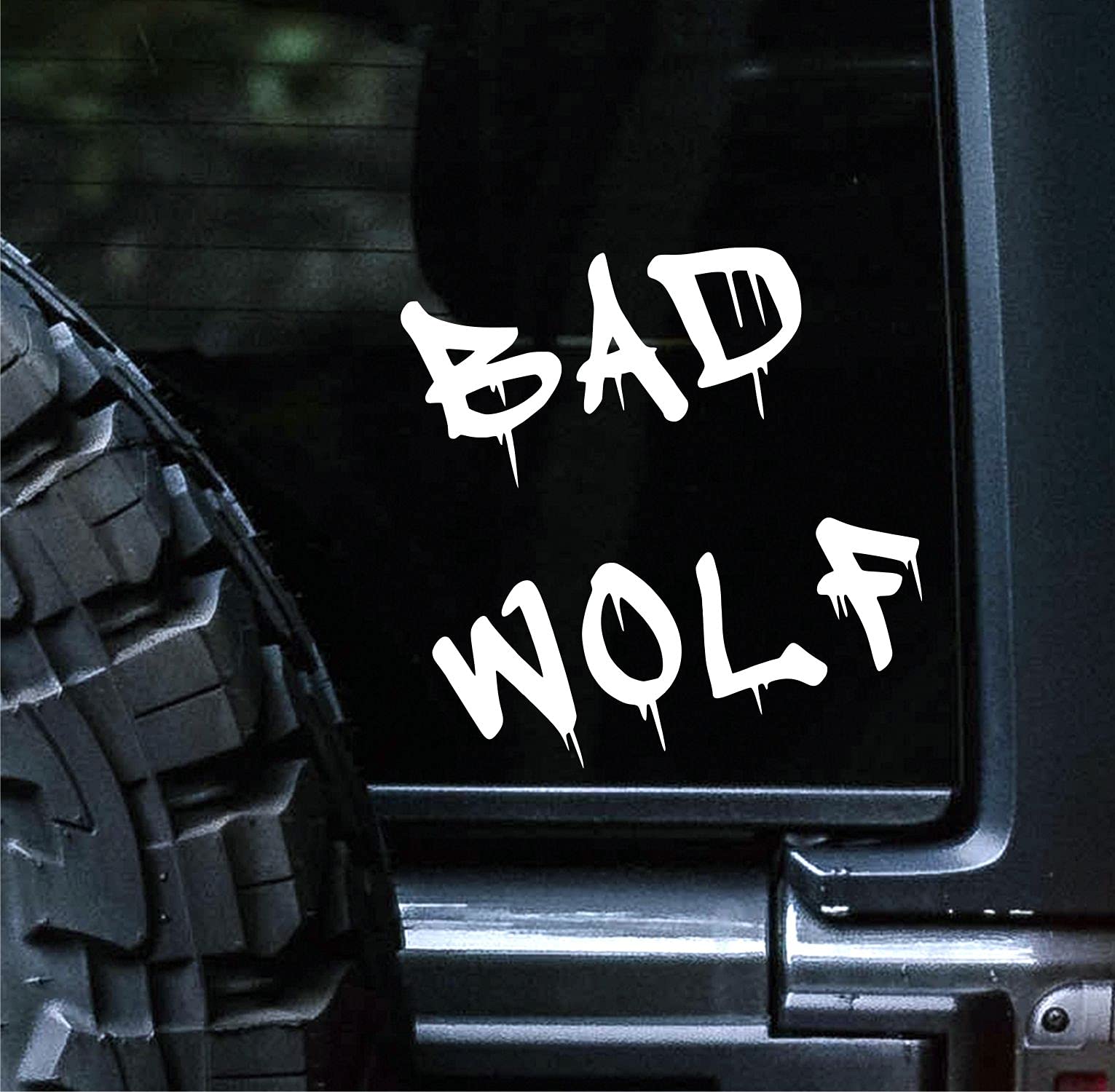 Doctor Who Inspired Bad Wolf Vinyl Decal Sticker - 5.5 Inch White Car Decal for Cars, Trucks, Vans, Walls & Laptops - Premium Removable Vinyl Sticker - Perfect for Fans, Gifts & Personalization (SGD000171)