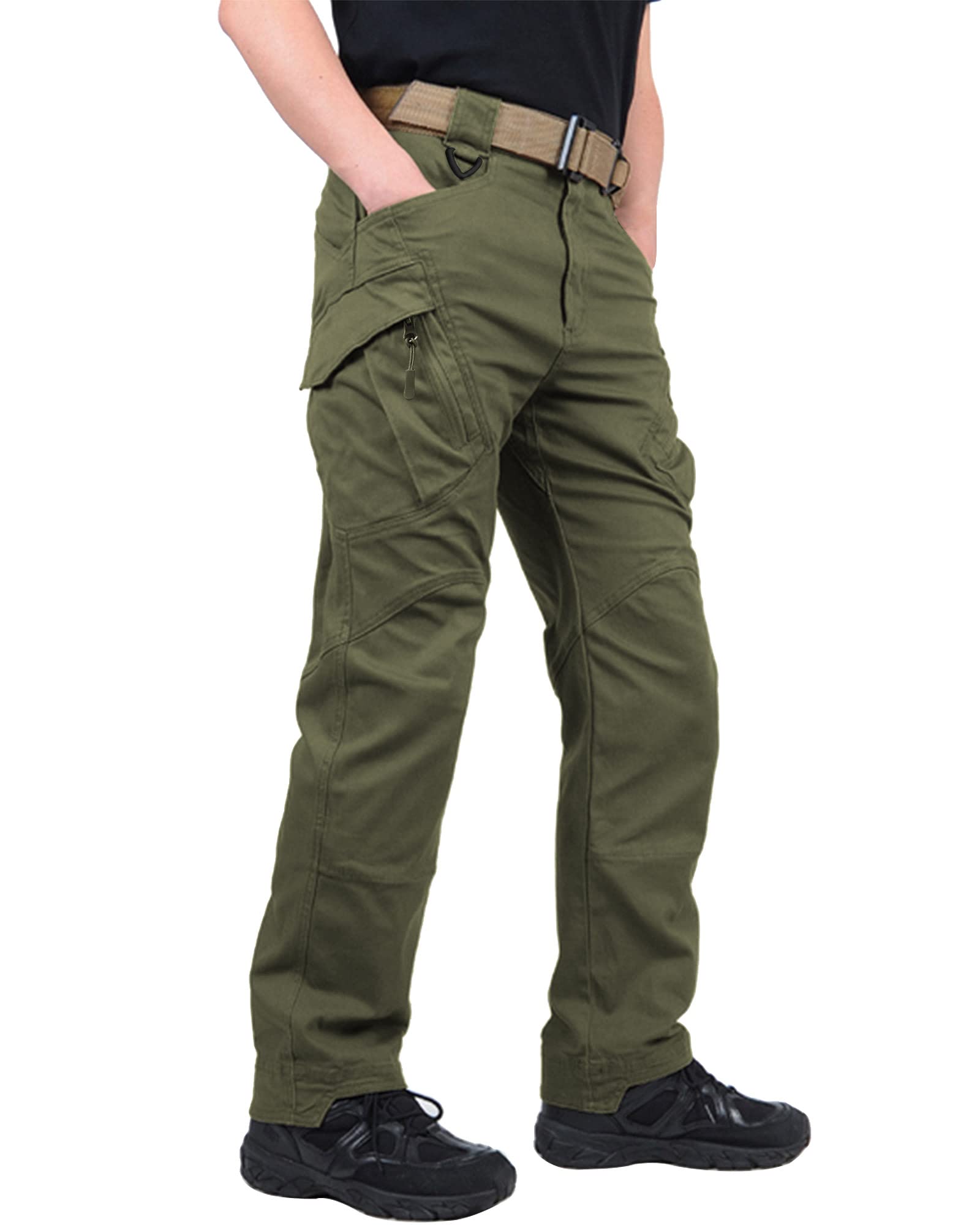 FEDTOSING Men's Tactical Cargo Pants - Lightweight Ripstop Military Combat Work Pants with Multiple Pockets for Outdoor Hiking, Camping & Tactical Operations | Durable Outdoor Adventure & Workwear