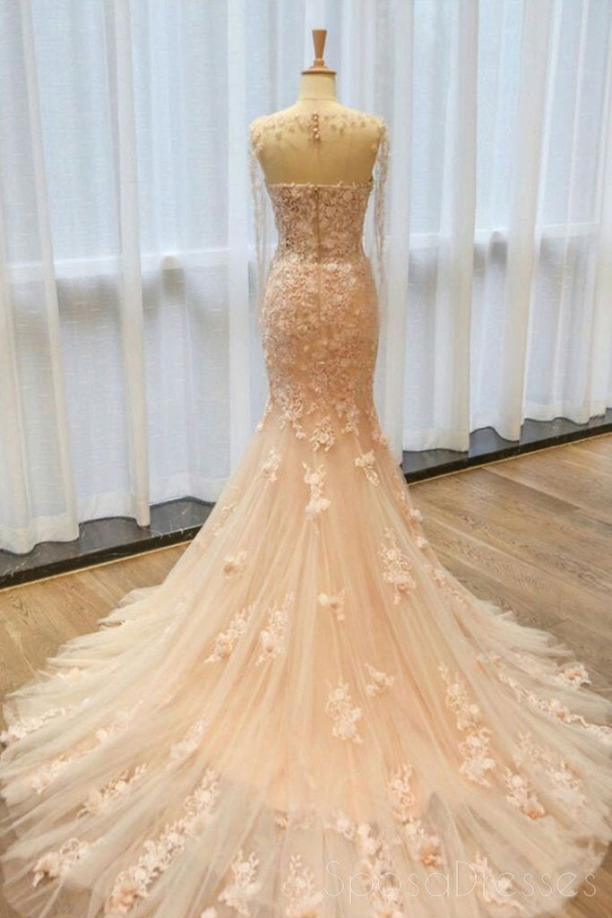 Elegant Long Sleeve Blush Pink Mermaid Lace Evening Prom Dress for Women - 2018 Popular Formal Gown for Homecoming, Ball, and Special Occasions