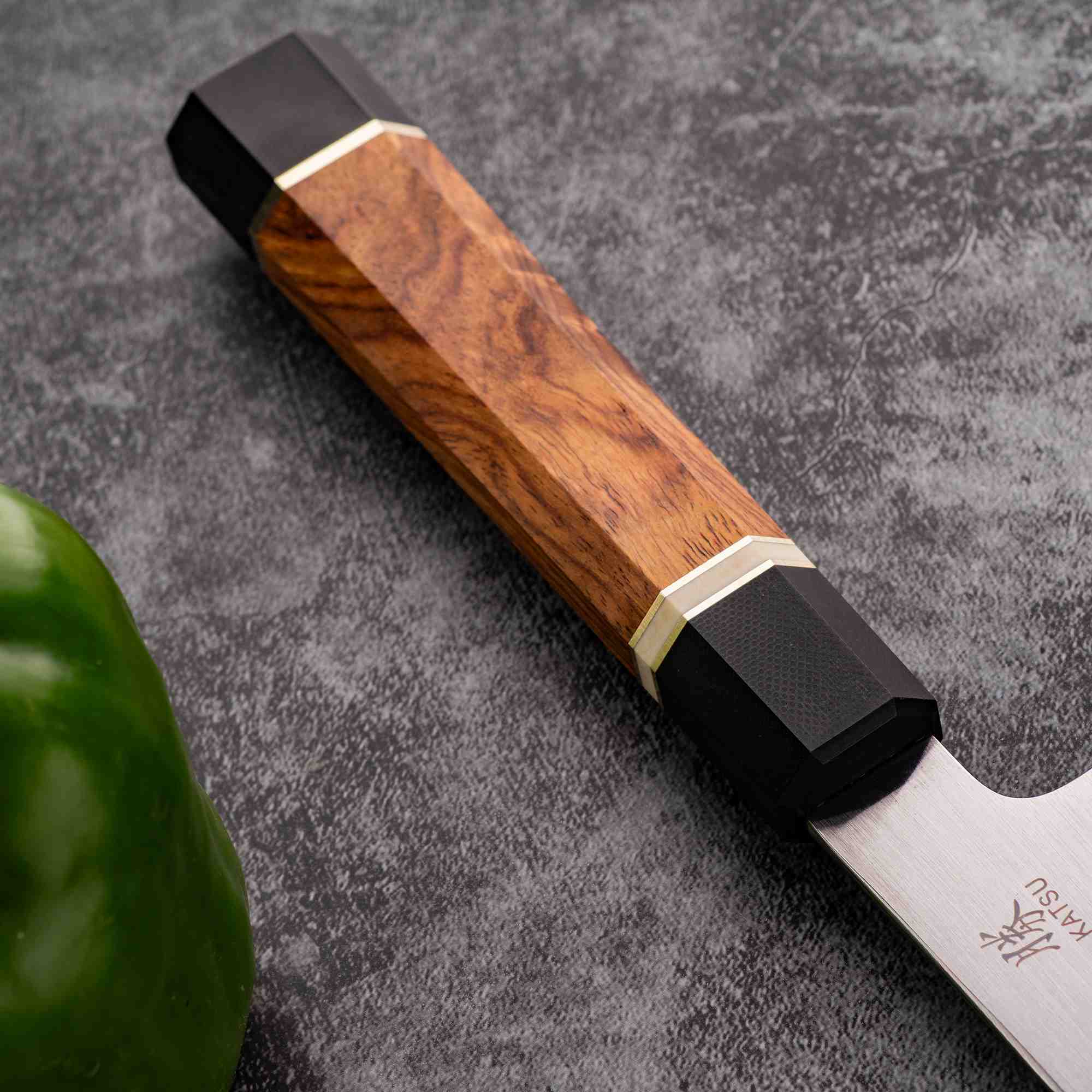 Premium Japanese Kiritsuke Kitchen Knife - ZDP-189 Super Steel Blade, Padauk Wood Octagonal Handle - Professional Chef Knife for Sushi, Vegetables & Meat Preparation