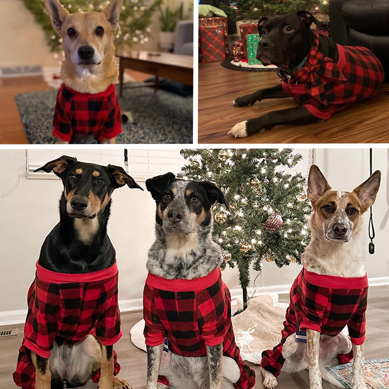 SCENEREAL Soft & Warm Dog Pajamas for Small to Large Dogs - Cozy Pet Sweater, Puppy Onesie Outfits for Winter & Christmas - Perfect for Indoor Lounging, Holiday Photos & Cold Weather Protection