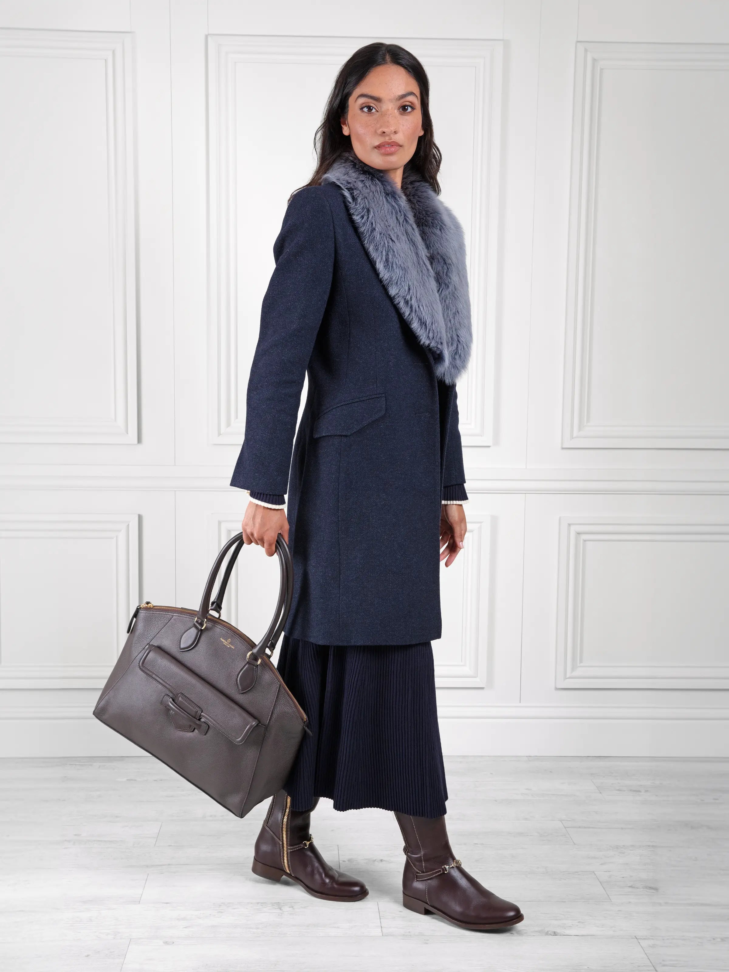 Mini Massingham Handbag - Chocolate Brown Genuine Leather Crossbody Purse for Women, Perfect for Work, Travel & Everyday Use