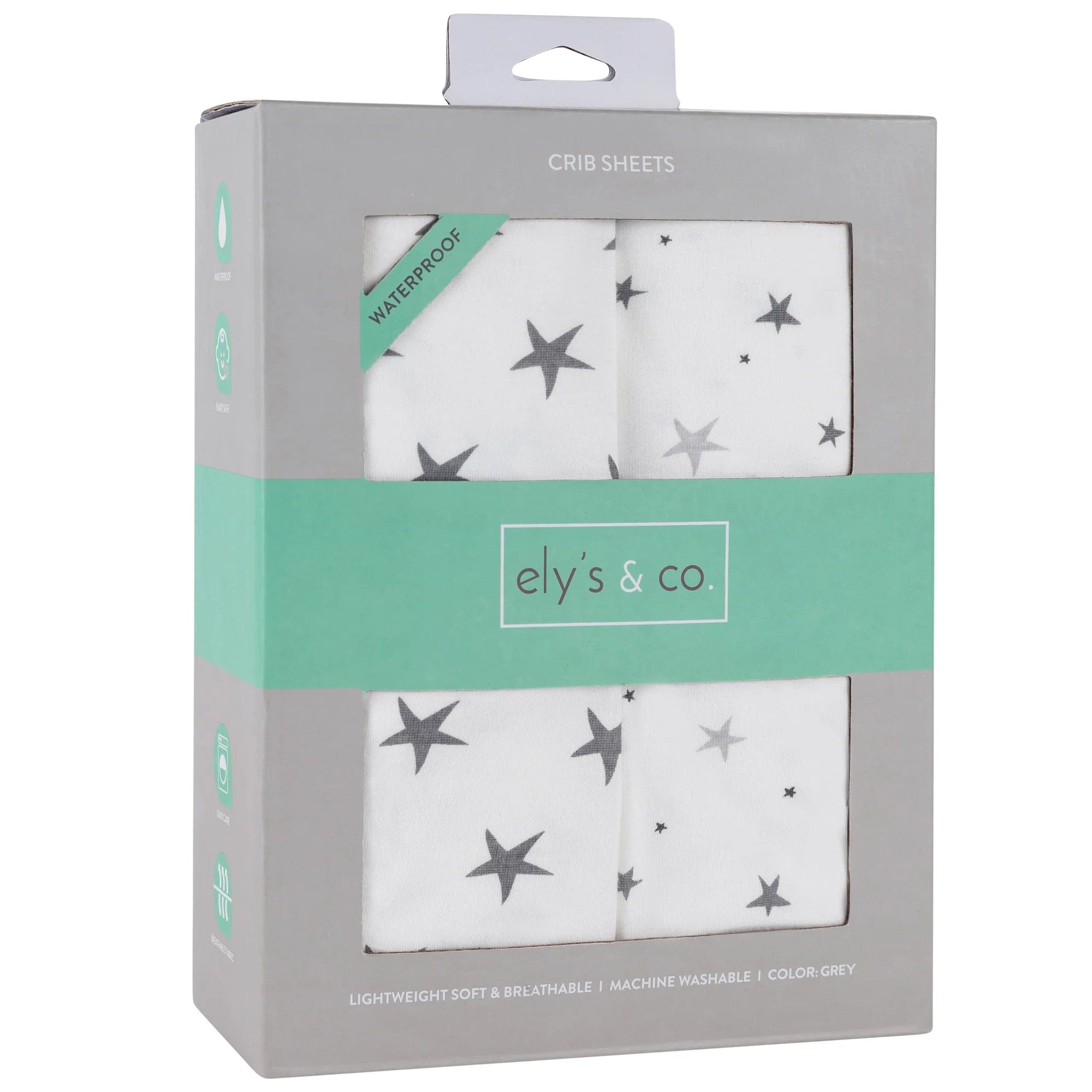 Ely's & Co. Waterproof Bassinet Sheet Set - Soft Breathable Crib Fitted Sheets for Baby Nursery, Perfect for Travel & Home Use
