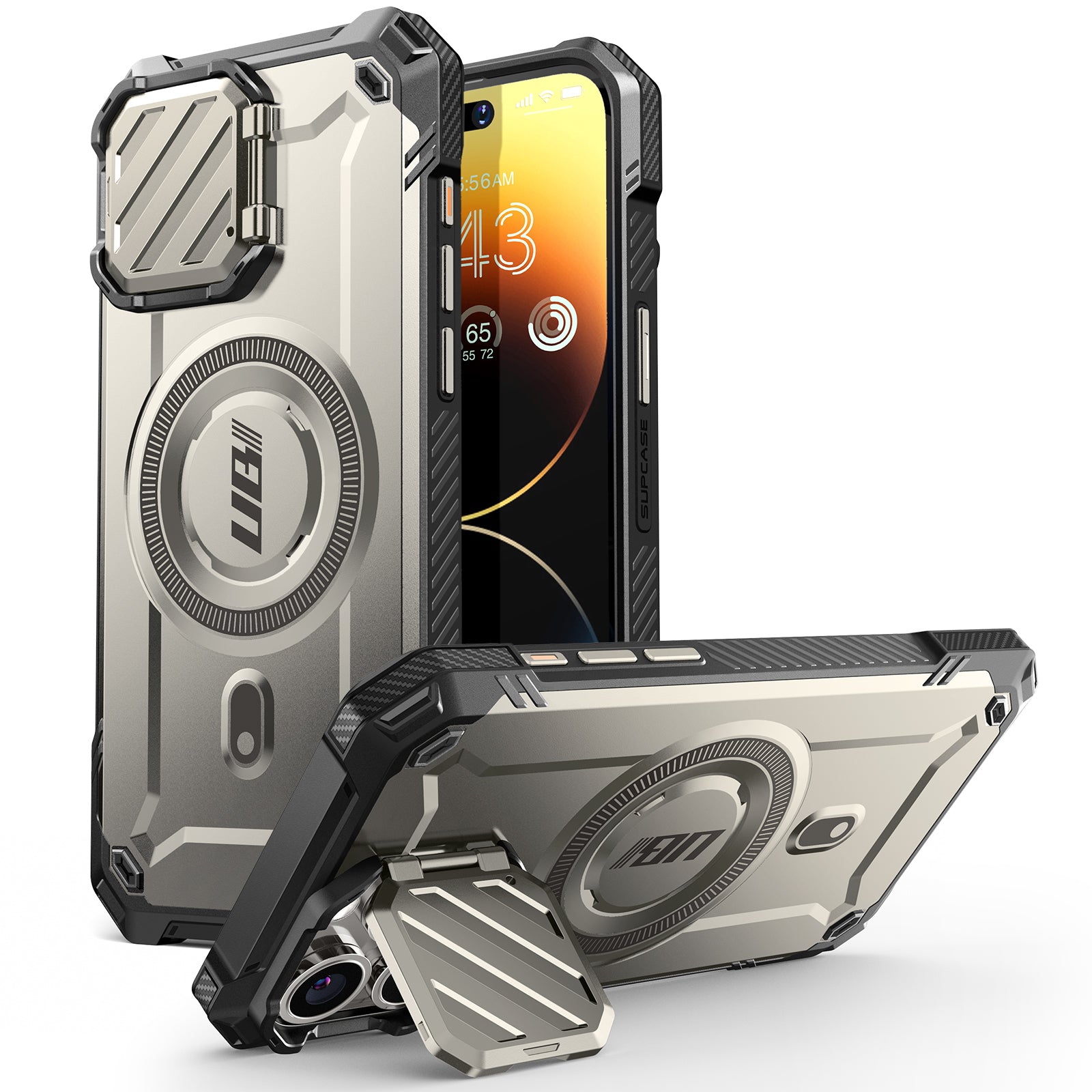 iPhone 15 Pro Max 6.7 Inch Unicorn Beetle MAG XT MagSafe Case - Titan Gray | Shockproof & Magnetic Protection for Work, Travel & Outdoor Adventures