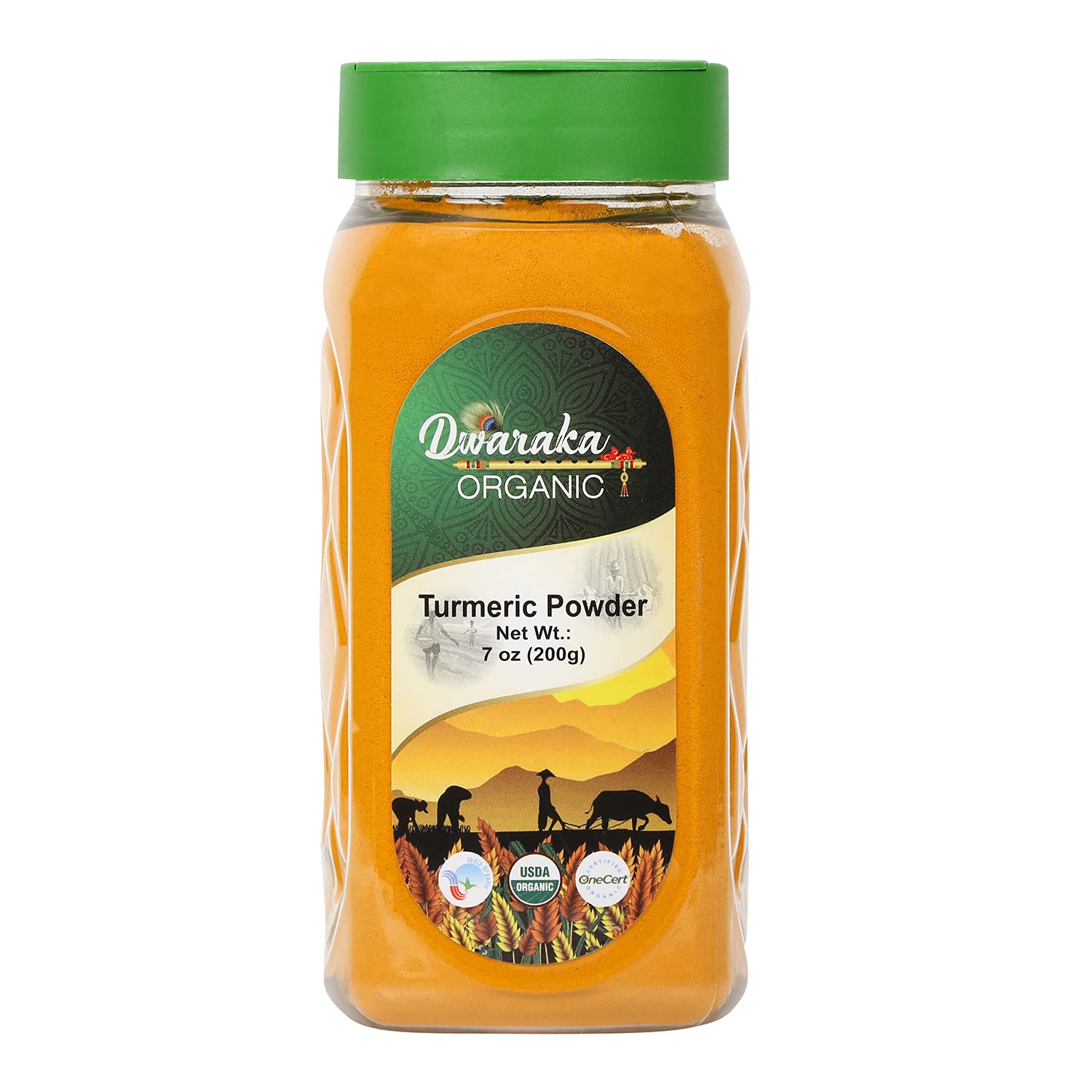Organic Turmeric Powder 7oz - USDA Certified, Non-GMO, All Natural, Pure & Healthy - Perfect for Golden Milk, Cooking & Skin Care