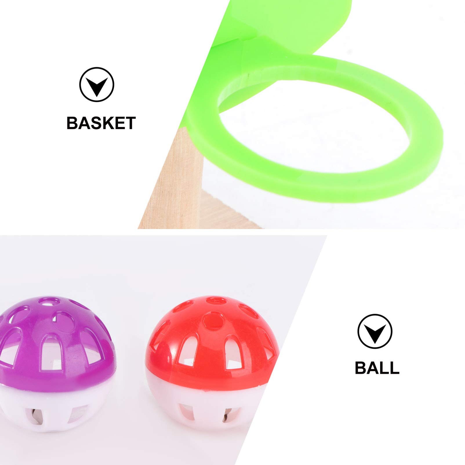 Balacoo Mini Basketball Hoop Toy for Parrots - Interactive Bird Training Toy for African Grey, Cockatoo & Conures - Fun Roller & Shopping Cart Play for Bird Intelligence & Exercise - Perfect for Cage Enrichment & Playtime Activities