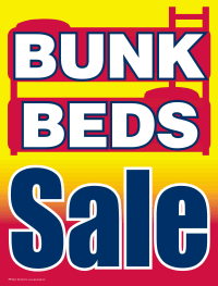 Vinyl Window Sign - Bunk Beds Sale - Durable & Weatherproof for Storefronts, Retail Displays & Promotional Events