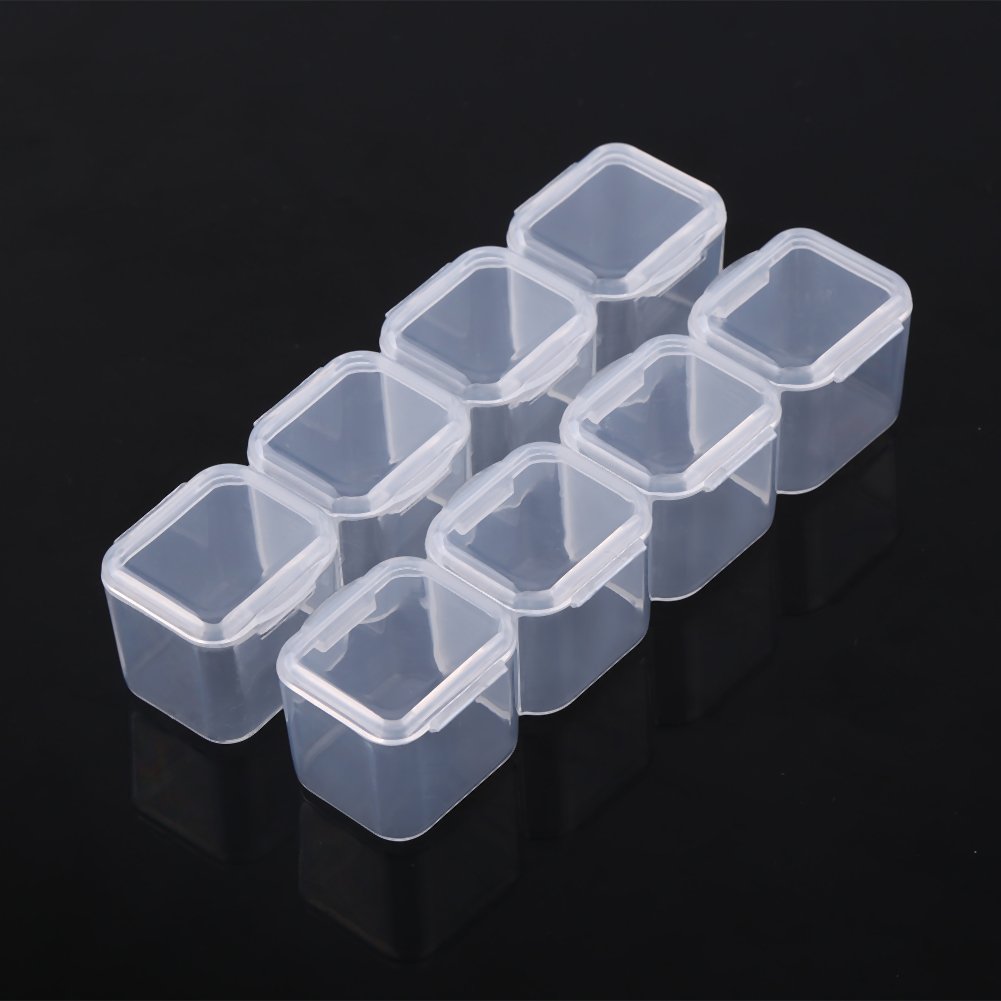 Fdit 28-Slot Transparent Plastic Storage Box - Organize Medicine Capsules, Vitamins, Tablets, Jewelry & Small Parts | Perfect for Home, Office, Travel & Craft Organization