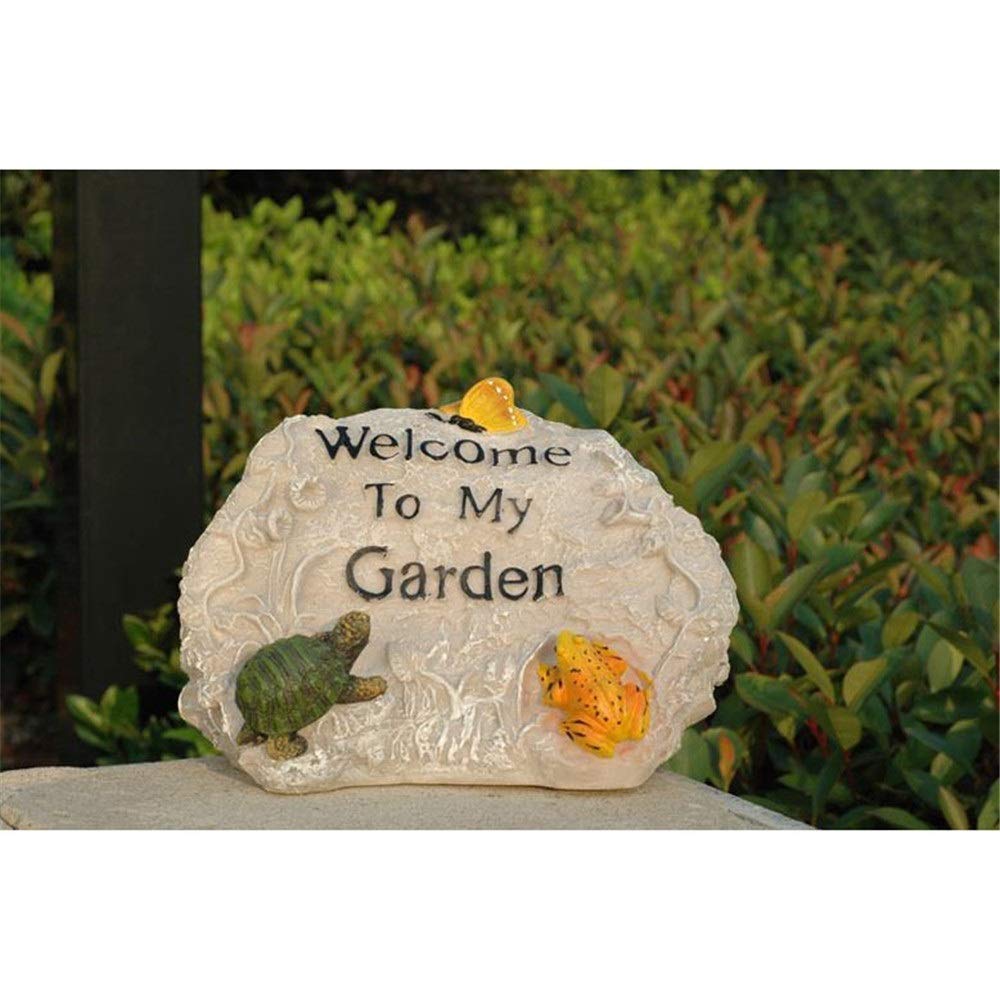 Handcrafted Resin Rockery Garden Welcome Statues - Outdoor Decor Sculptures for Home, Office, Yard & Villa - Perfect for Porch Greetings, Garden Pathways & Landscape Accents