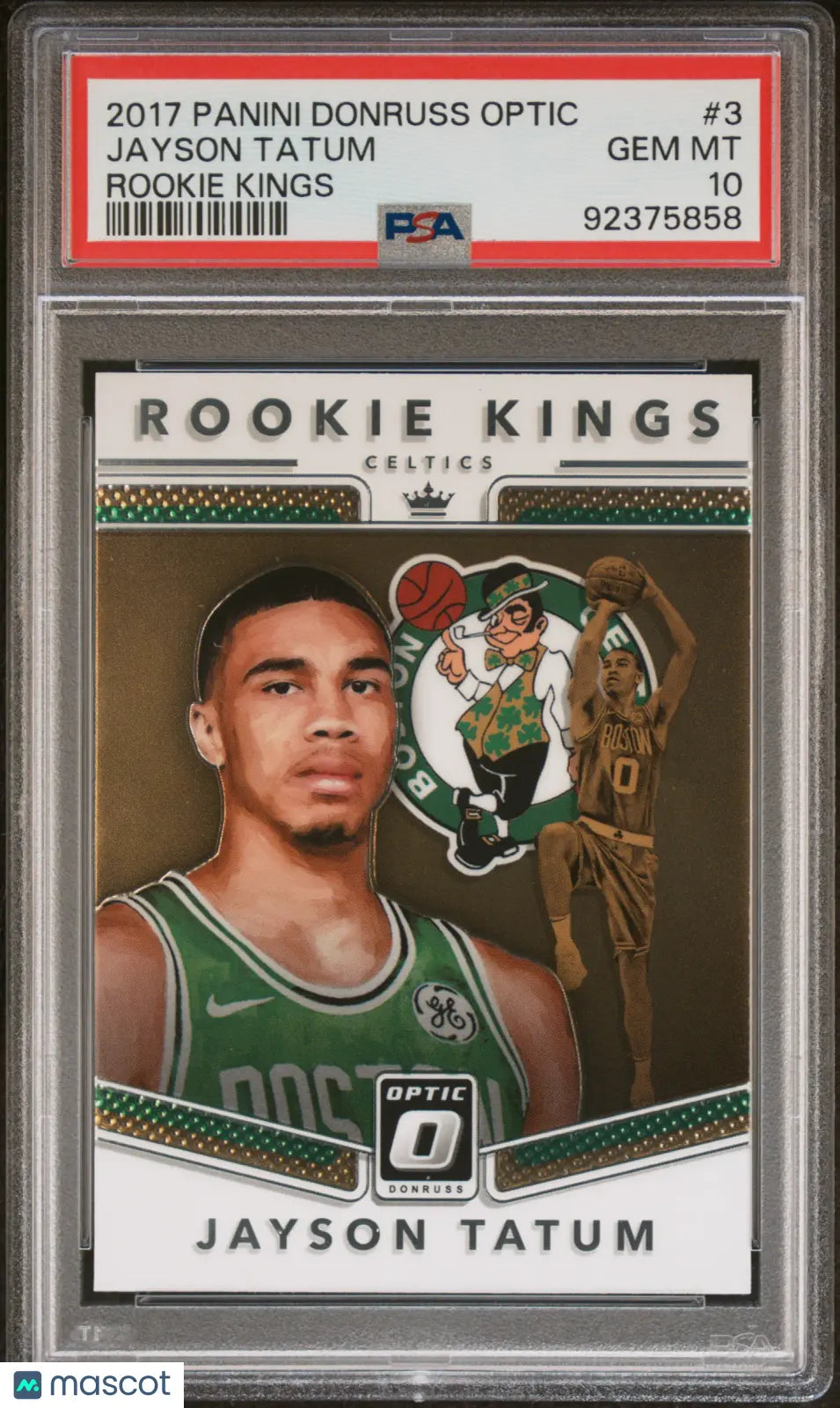 2017 Panini Donruss Optic Basketball Rookie Kings Jayson Tatum PSA 10 Gem Mint - Rare NBA Trading Card for Collectors & Investors - Perfect for Display, Trading, and Portfolio Diversification