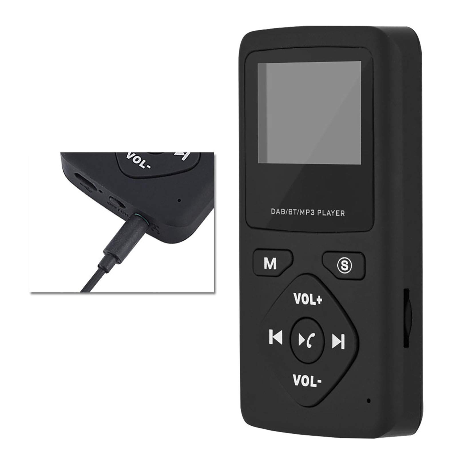 Portable DAB/DAB+ Digital Radio with Bluetooth 5.0, MP3 Player, TF Card Slot & Included Headphones - Compact FM/AM Receiver for Hiking, Camping, Travel, Gym Workouts & Outdoor Adventures