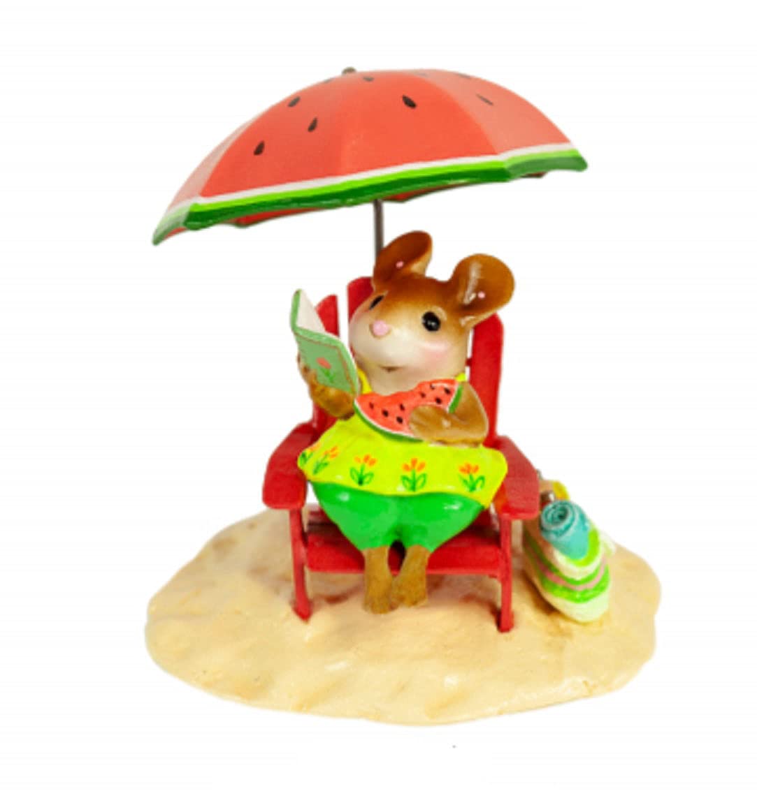 Wee Forest Folk M-708 Perfect Beach Day! Miniature Collectible Figurine (New 2021) - Beach Themed Home Decor & Gift for Collectors