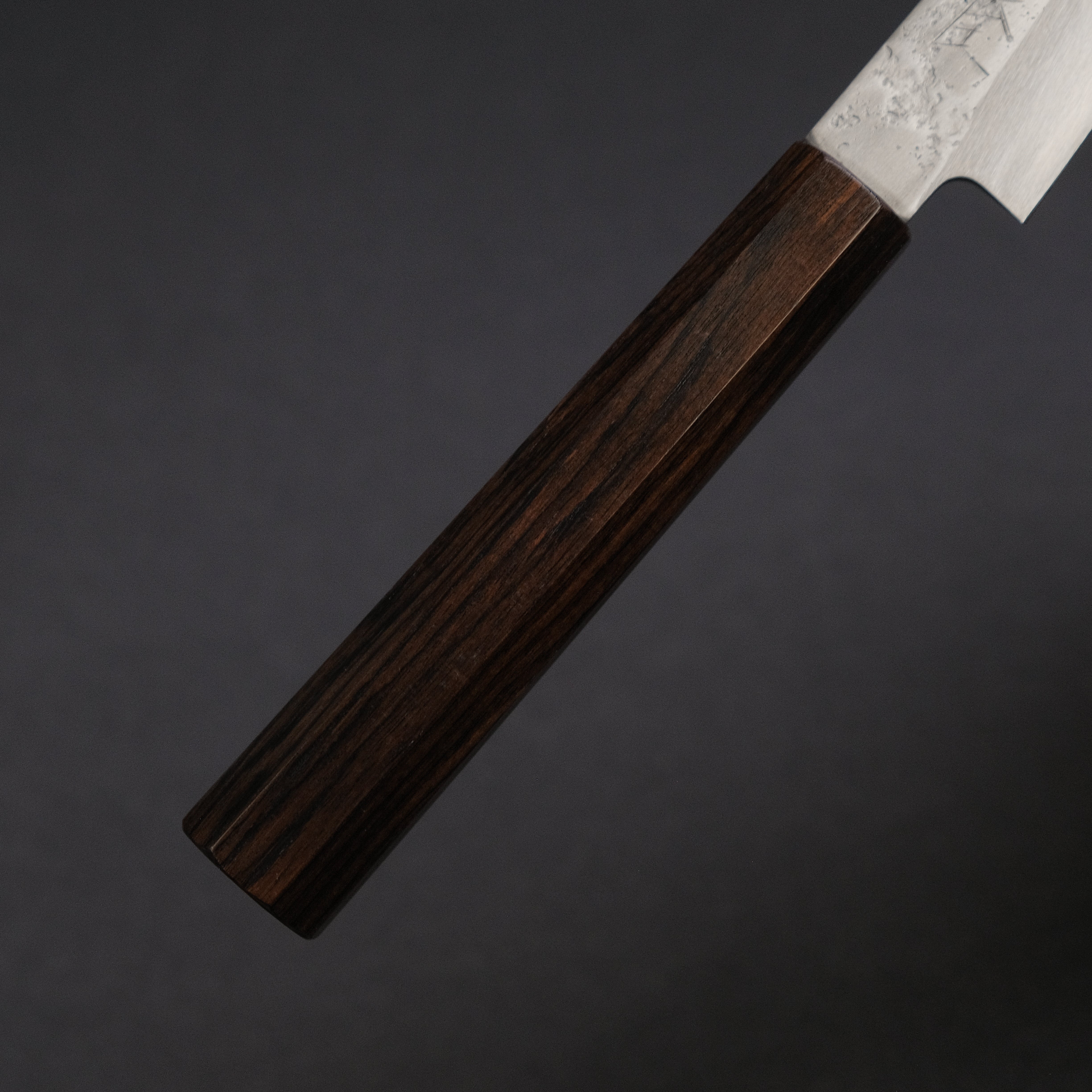 Hitohira Imojiya TH Silver #3 Nashiji Petty Knife 120mm - Japanese Chef Knife with Ebony Wood Handle - Perfect for Precision Slicing, Fruit Cutting & Small Kitchen Tasks