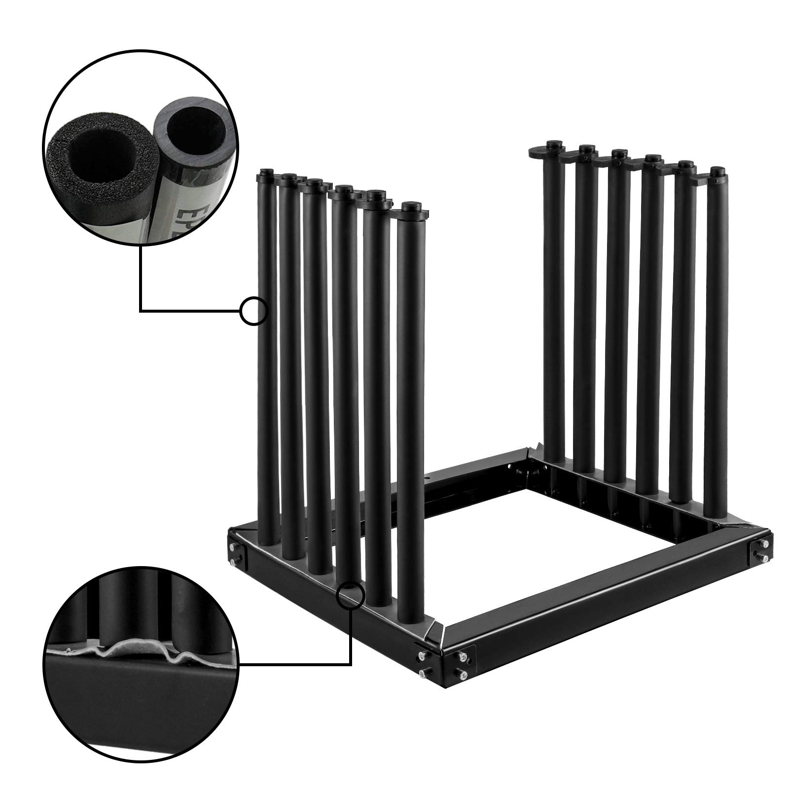 Best 5-Lite Auto Windshield Rack for Trucks - Heavy Duty Steel Construction with PVC Pad & Foam Padding - 24-Inch Height for Secure Glass Transportation - Perfect for Auto Shops, Glass Installers & DIY Car Repairs