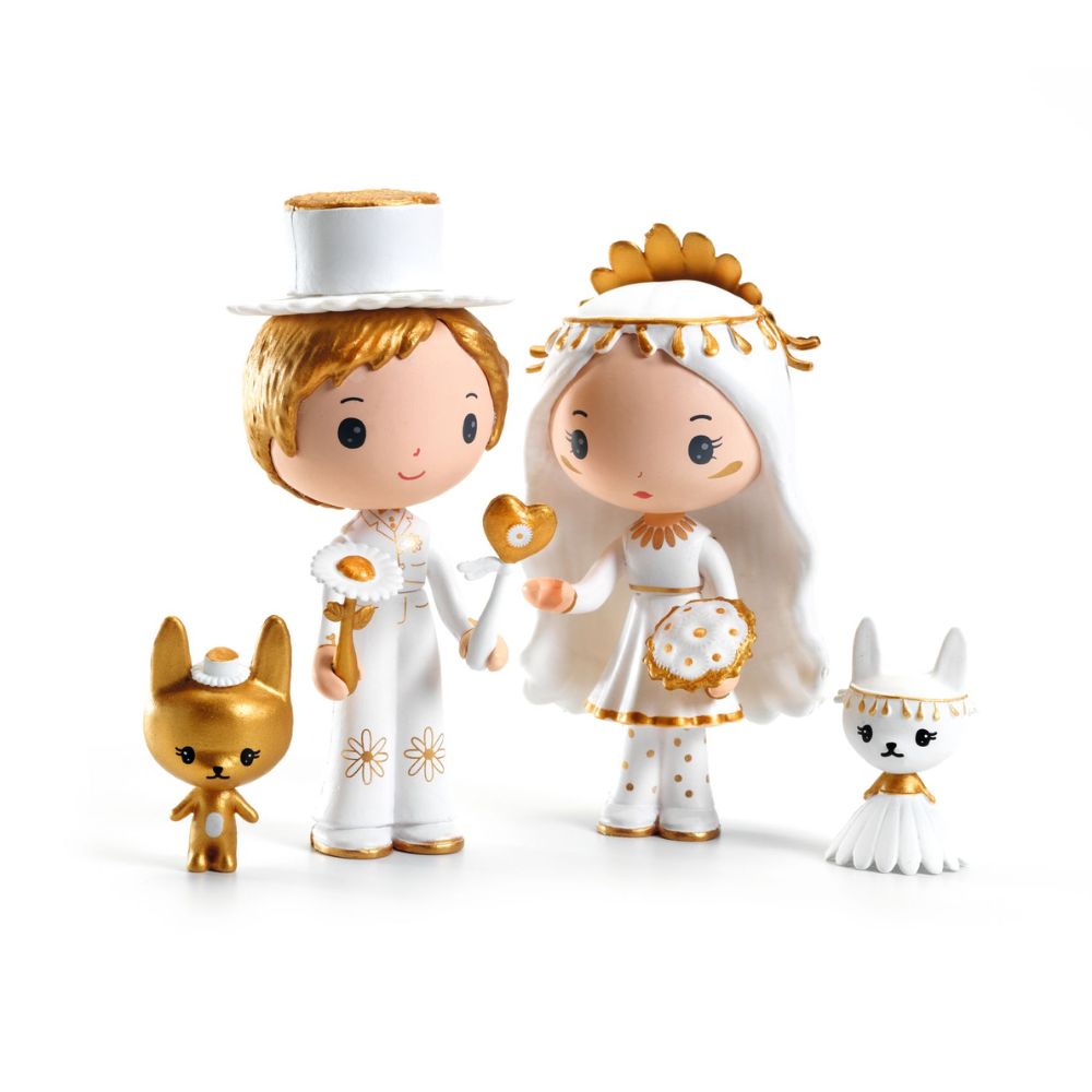 Buy Djeco Tinyly Marguerite & Leopold - Adorable Wooden Animal Figures for Kids, Perfect for Pretend Play & Storytelling at Home or School