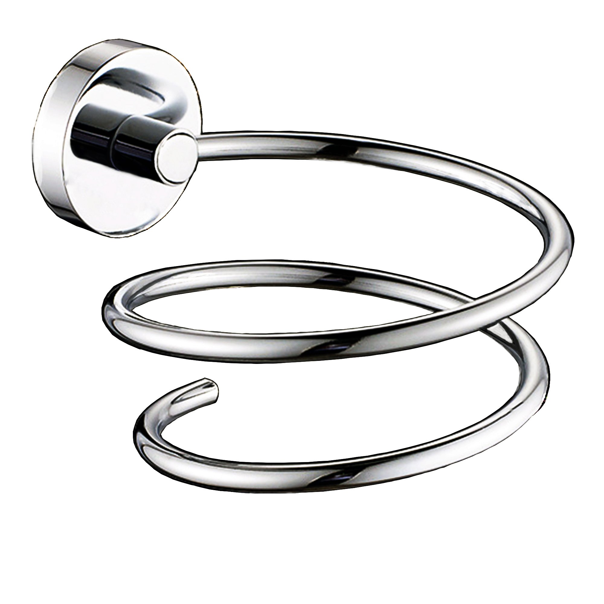 Stainless Steel Hair Dryer Holder - Chrome Silver Finish | Wall Mounted Bathroom Organizer for Hair Styling Tools