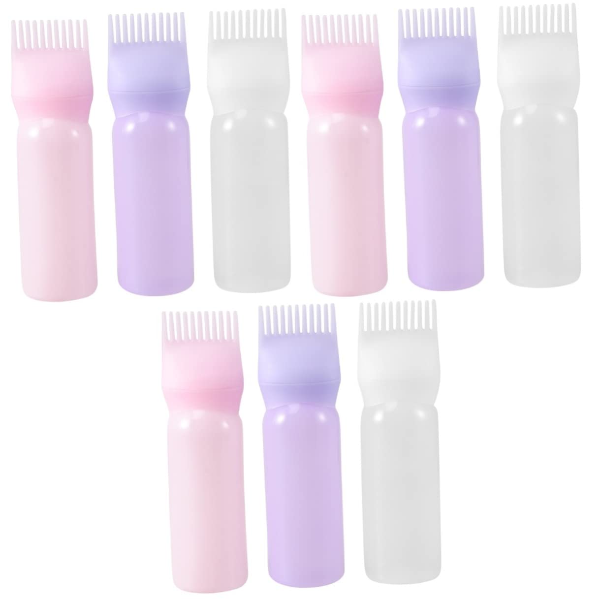 Beatifufu 9-Piece Hair Dye Kit - Splat Hair Dye Applicator Bottle, Developer, Bleach Bottle, Rinse Bottle & Oil Set with Comb - Perfect for DIY Hair Coloring, Salon Styling & At-Home Hair Treatments