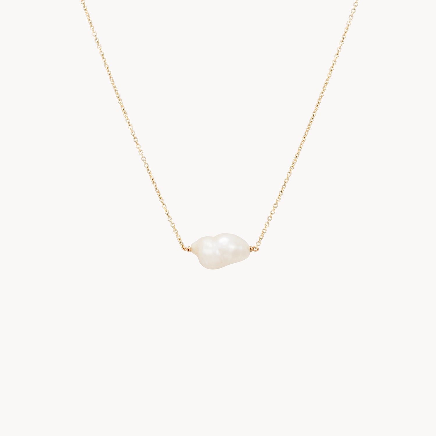 Sofia Perla 14K Yellow Gold Pearl Necklace - Elegant Dainty Jewelry for Women, Perfect for Weddings, Parties & Everyday Wear