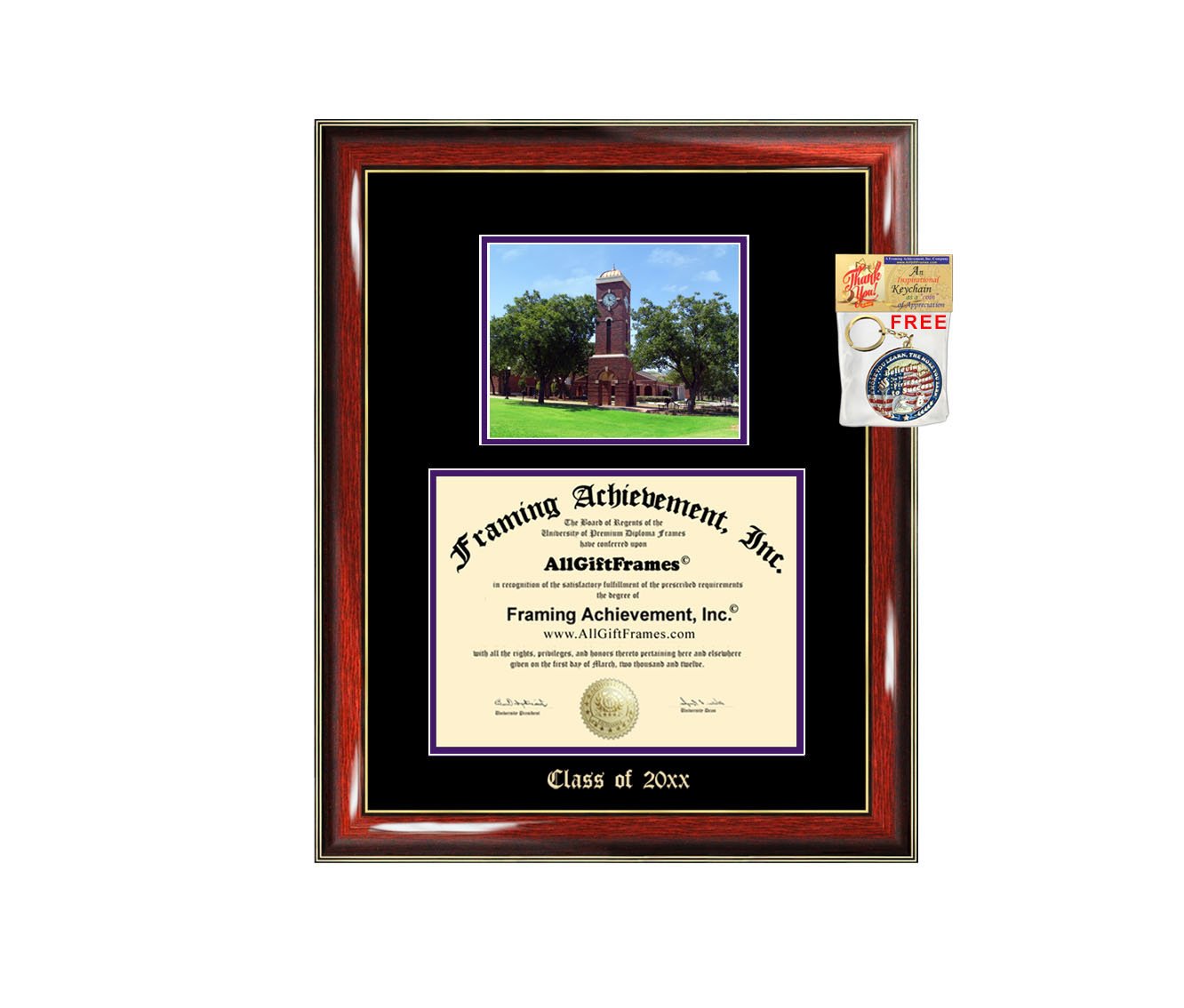 Hardin-Simmons University HSU Diploma Frame - Custom Engraved Graduation Certificate Holder for Bachelor, Masters, MBA, PhD & Doctorate Degrees - Perfect Graduation Gift for Displaying Diplomas & Awards in Office or Home Decor