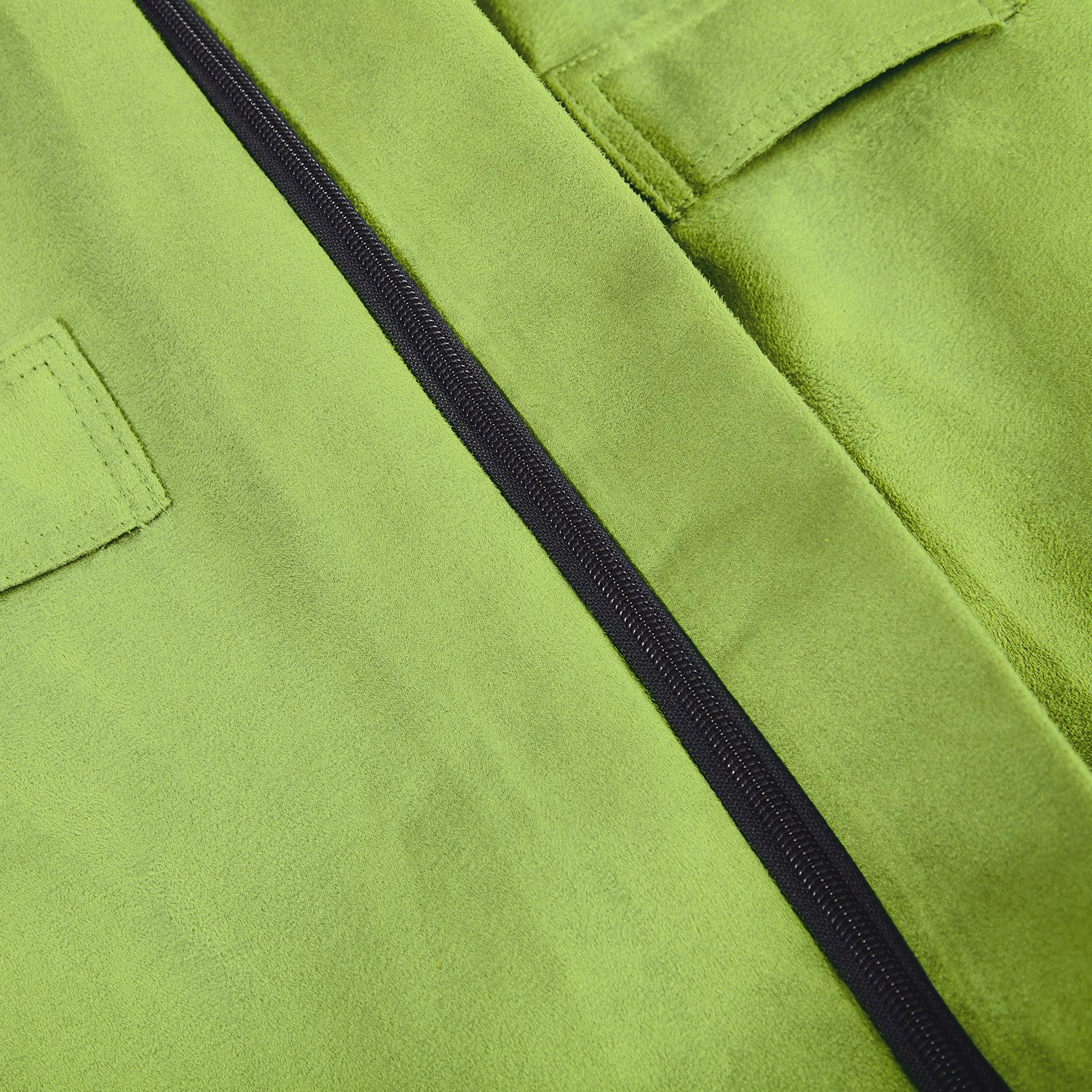 Luxury Microsuede 5-Foot Bean Bag Cover - Machine Washable Light Green Outer Shell with Inlay | Perfect for Living Room, Game Room & Dorm Decor | Lumaland Replacement Cover