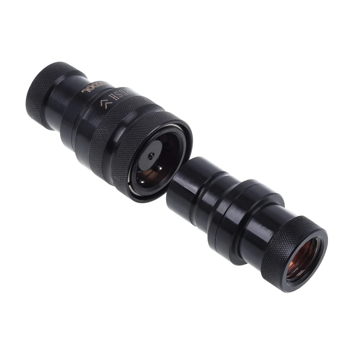 Alphacool Eiszapfen Quick Release Fitting Set - G1/4 Thread Black - High Performance PC Water Cooling Connectors for Custom Liquid Cooling Systems