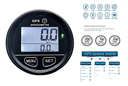 OZ-USA® 60mm Digital GPS Speedometer Gauge - 12V/24V Odometer with MPH/KMH Display for Cars, Trucks, Boats, Motorcycles & ATVs - Perfect for Off-Road, Marine & Racing Applications
