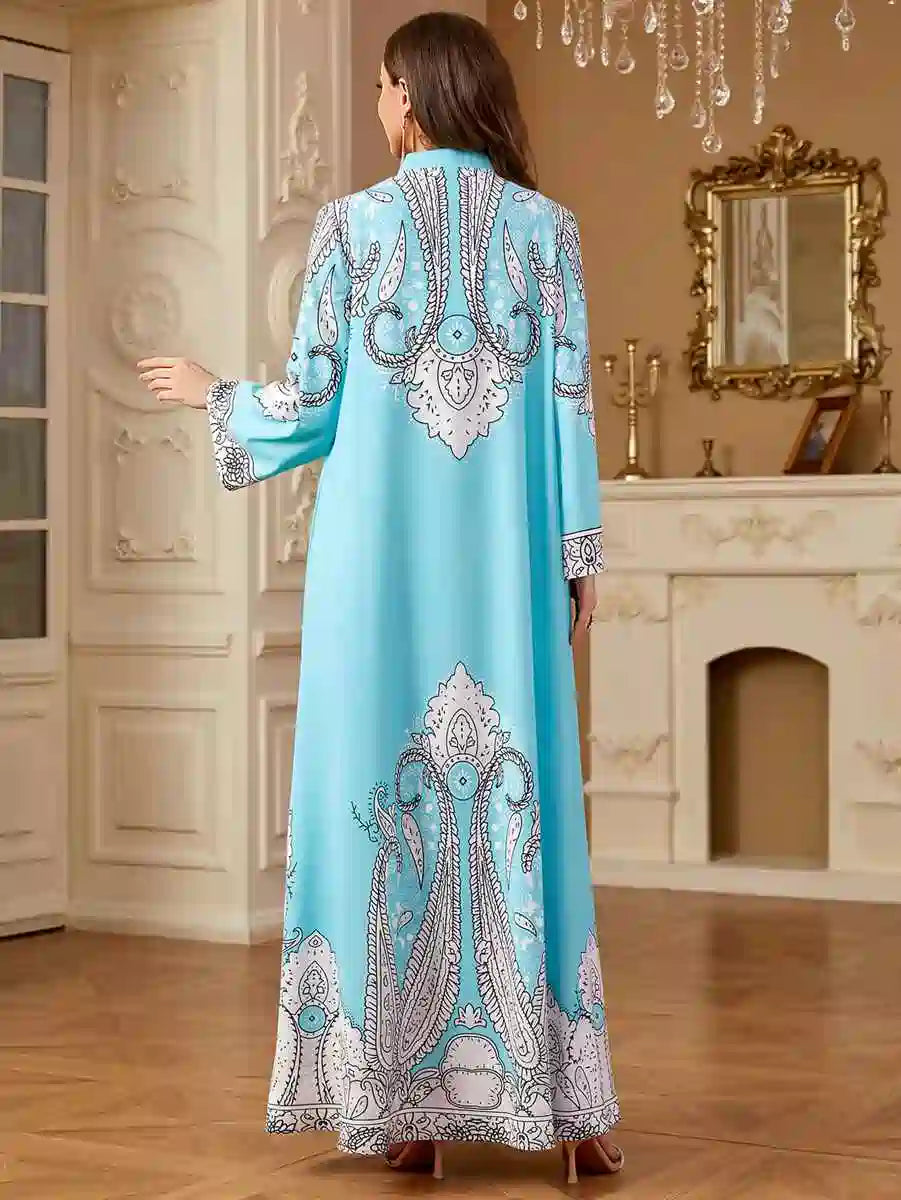 Urgarment Elegant Beaded Mukhawar Eid Caftan Dress #254268 - Perfect for Eid Celebrations, Weddings & Special Occasions