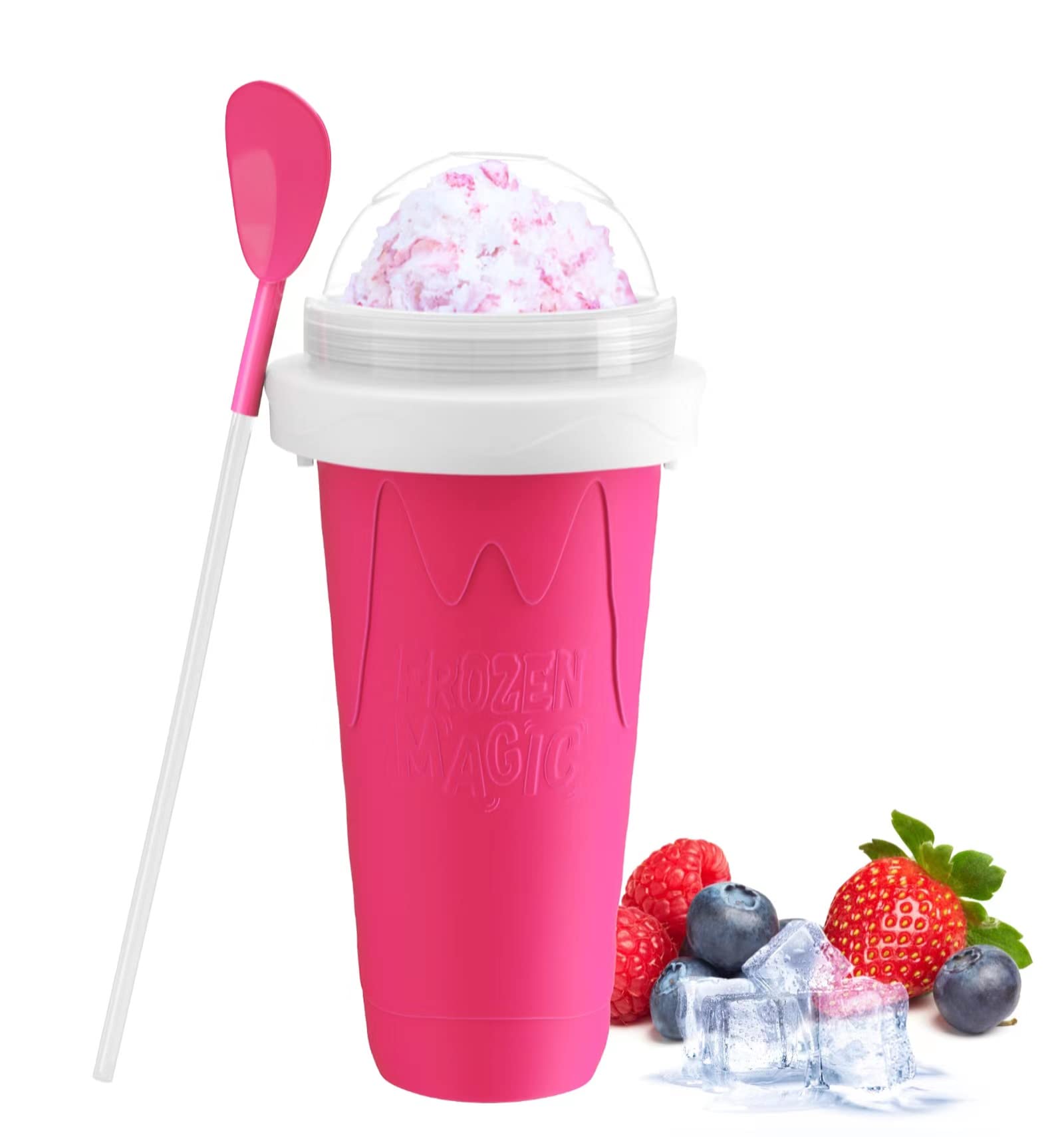 Magic Slushy Maker Cup - Frozen Ice Cup for Homemade Slushies, Smoothies & Milkshakes | Quick Freeze Squeeze Cup | Perfect for Summer Drinks, Kids Parties & Outdoor Picnics