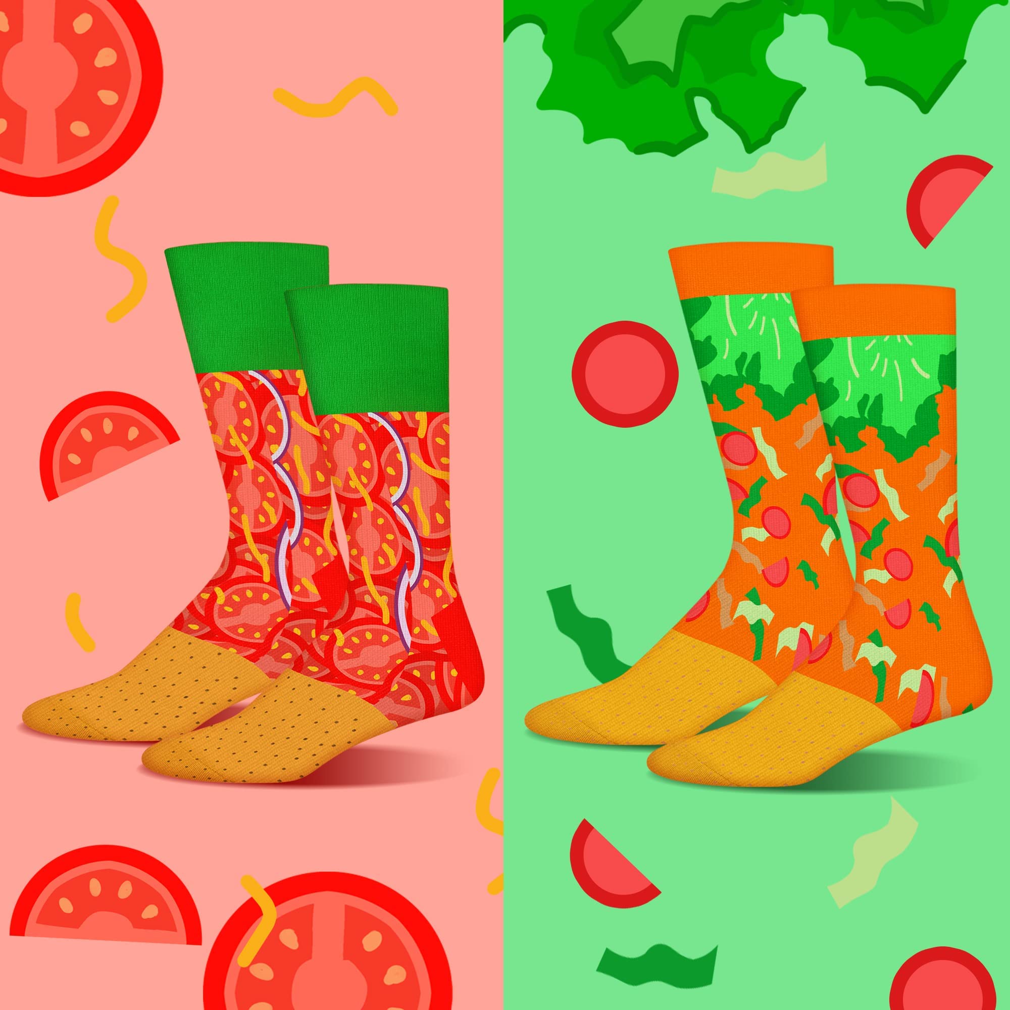 Funny Burger Hot Dog Tacos Popcorn Novelty Socks Gift Box - Easter, Father's Day, Birthday Gag Gift for Men, Women & Teens - Perfect for Christmas Stocking Stuffers & Casual Wear
