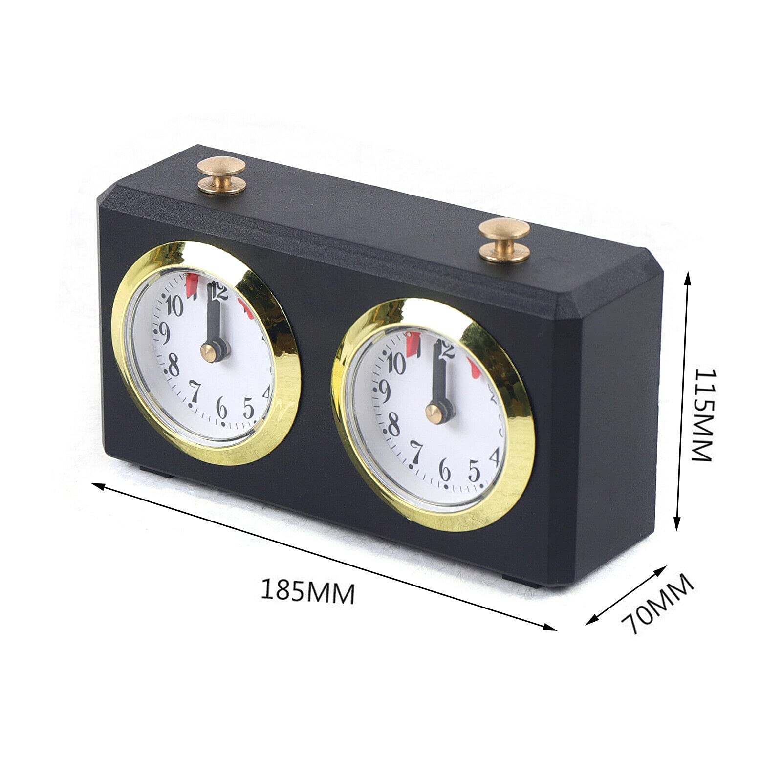 Professional Wooden Mechanical Chess Clock Timer - High Precision Analog Tournament Chess Clock with Countdown for International Chess Matches & Board Games | Perfect for Competitive Play, Home Games, and Chess Clubs