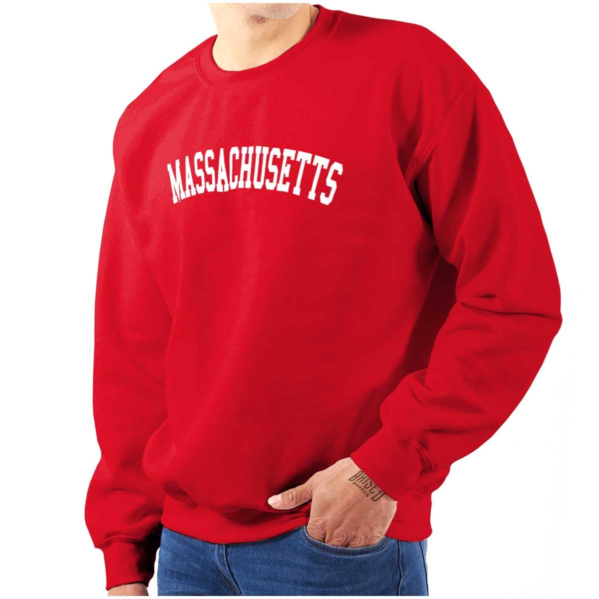 Massachusetts Souvenir Sweatshirt - Classic Unisex Pullover for Men & Women | Perfect for Travel Gifts, College Campus Wear & Casual Outfits