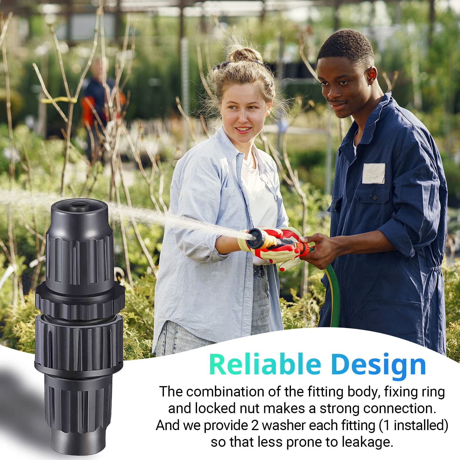 Expandable Garden Hose Repair Kit 4-Pack for Outdoor Watering