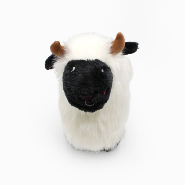 Zippy Paws Lettie the Sheep Plush Toy - Soft & Cuddly Wooliez Dog Toy for Chewing & Playtime | Perfect for Puppies, Small Dogs & Interactive Play at Home