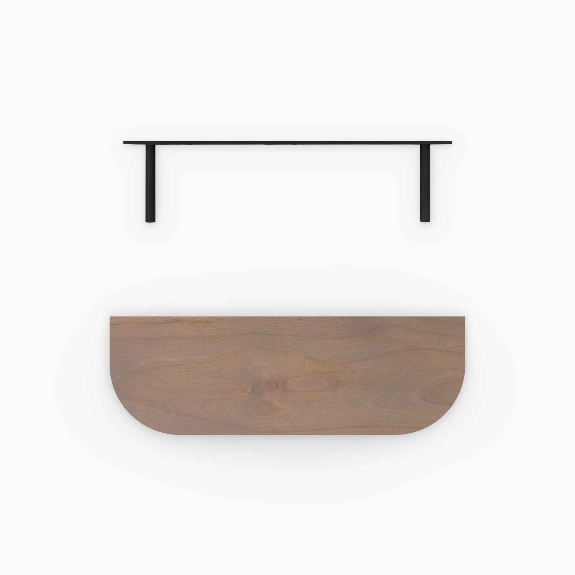 Aksel RADius Hatch Grey Floating Shelf - Modern Wall Mounted Storage for Living Room, Bedroom & Office Decor