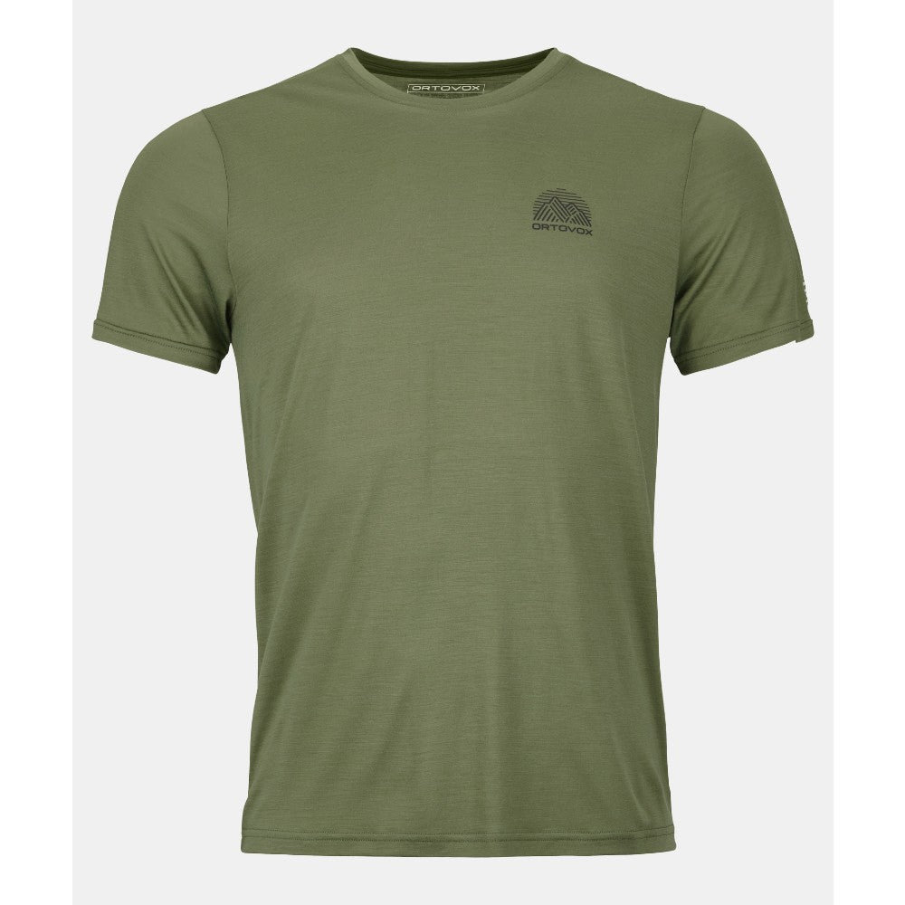 Ortovox 120 Cool Tec Mountain Stripe T-Shirt for Men - Moisture-Wicking Hiking & Outdoor Activewear Shirt
