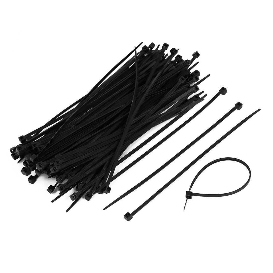 Nylon Self-Lock Cable Ties 140mm Black 100pcs - for Electrical Boxes & Conduit Wiring
