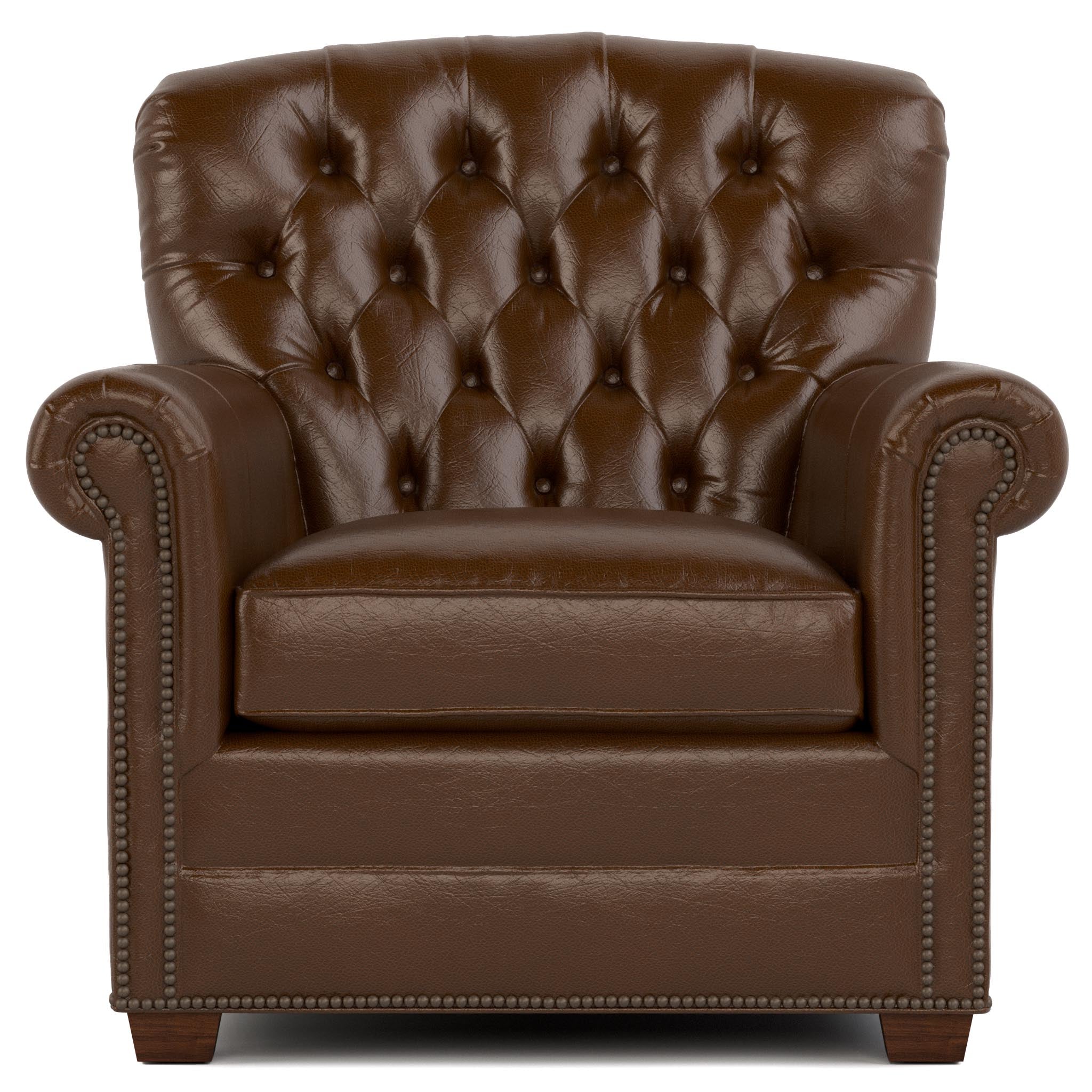 Wharton Tufted Upholstered Accent Chair - Modern Velvet Lounge Chair for Living Room, Bedroom, or Office - Comfortable Reading Chair with Button Tufting and Solid Wood Legs