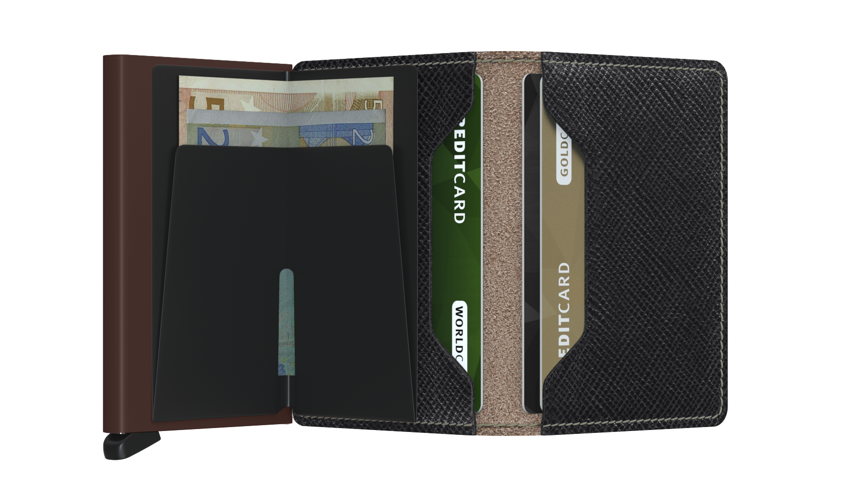 SECRID Slimwallet Saffiano Leather - RFID Blocking Minimalist Wallet for Men & Women | Perfect for Travel, Business & Everyday Use