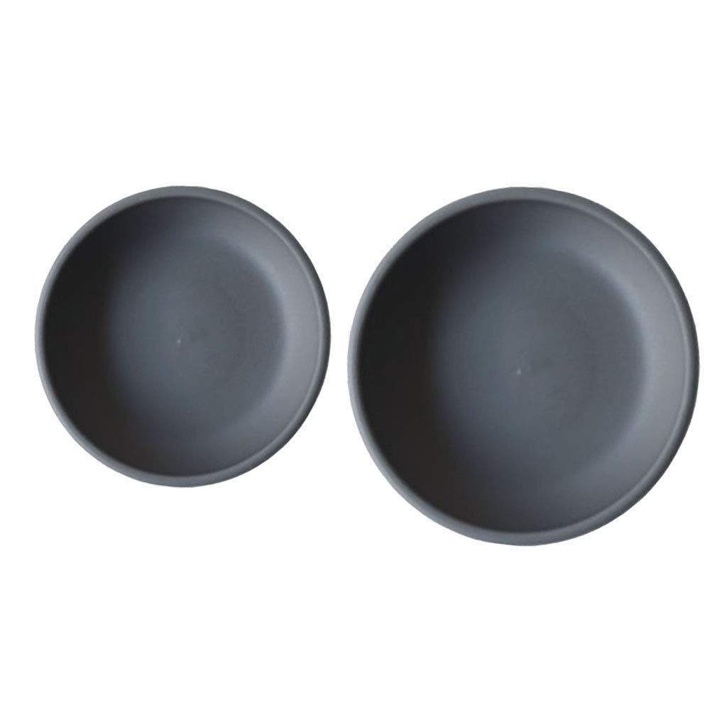 2 Pack Plastic Plant Saucers - 8 Inch Drip Trays for Flower Pots, Water Catcher Dishes for Indoor & Outdoor Plants - Perfect for Houseplants, Garden Pots, and Balcony Planters