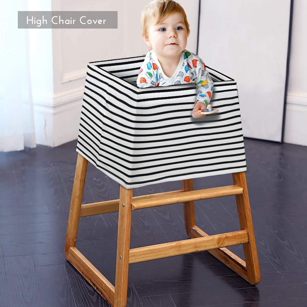 Yoofoss Nursing Cover Breastfeeding Scarf - Stretchy Baby Car Seat Canopy & Infant Stroller Cover for Boys & Girls (Black Stripe) - Perfect for Nursing, Shopping & Travel