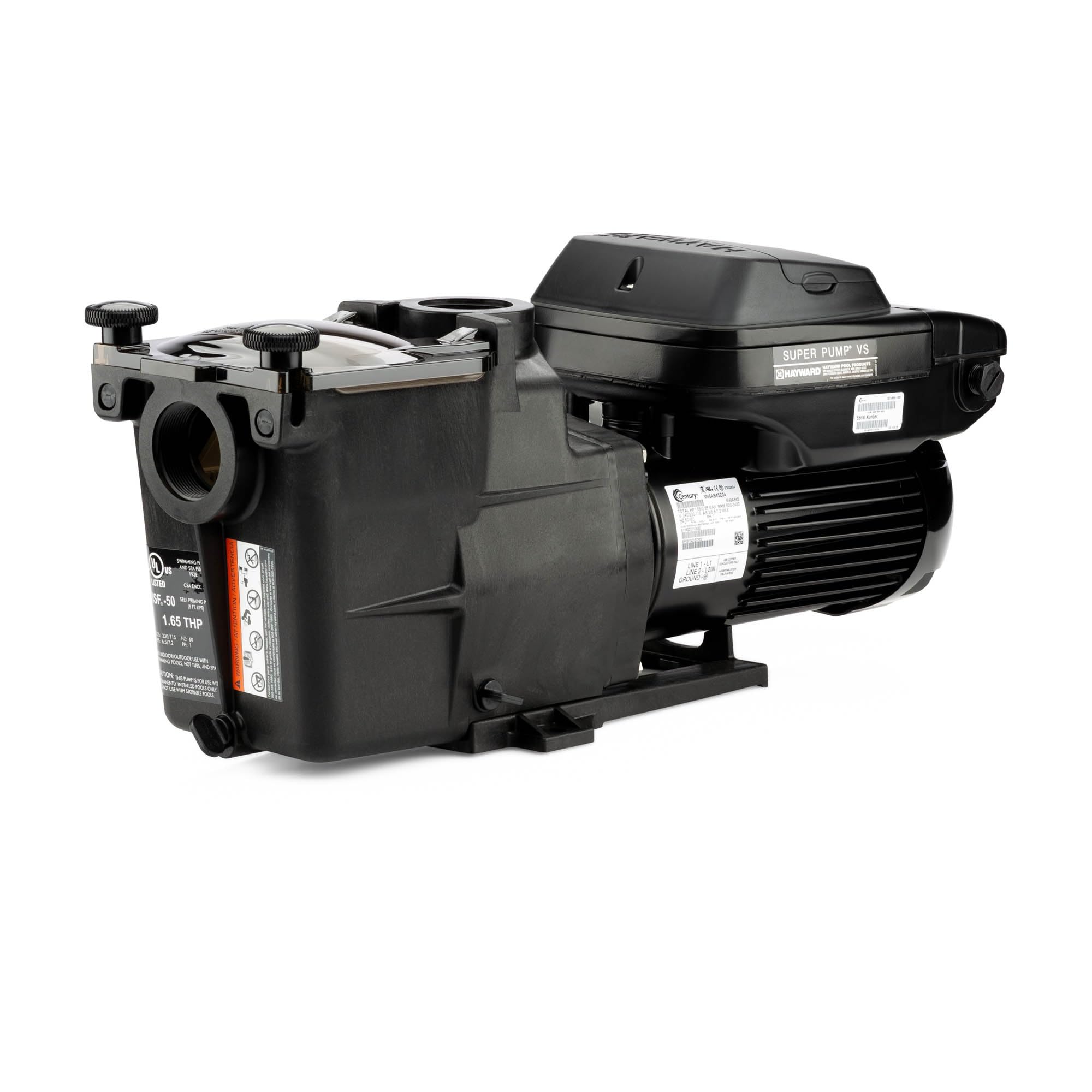 Hayward W3SP2603VSP Super Pump VS Variable-Speed Pool Pump 1.65 HP - Energy Efficient In-Ground Pool Pump for Crystal Clear Water | Perfect for Backyard Swimming Pools, Spa Maintenance & Water Circulation