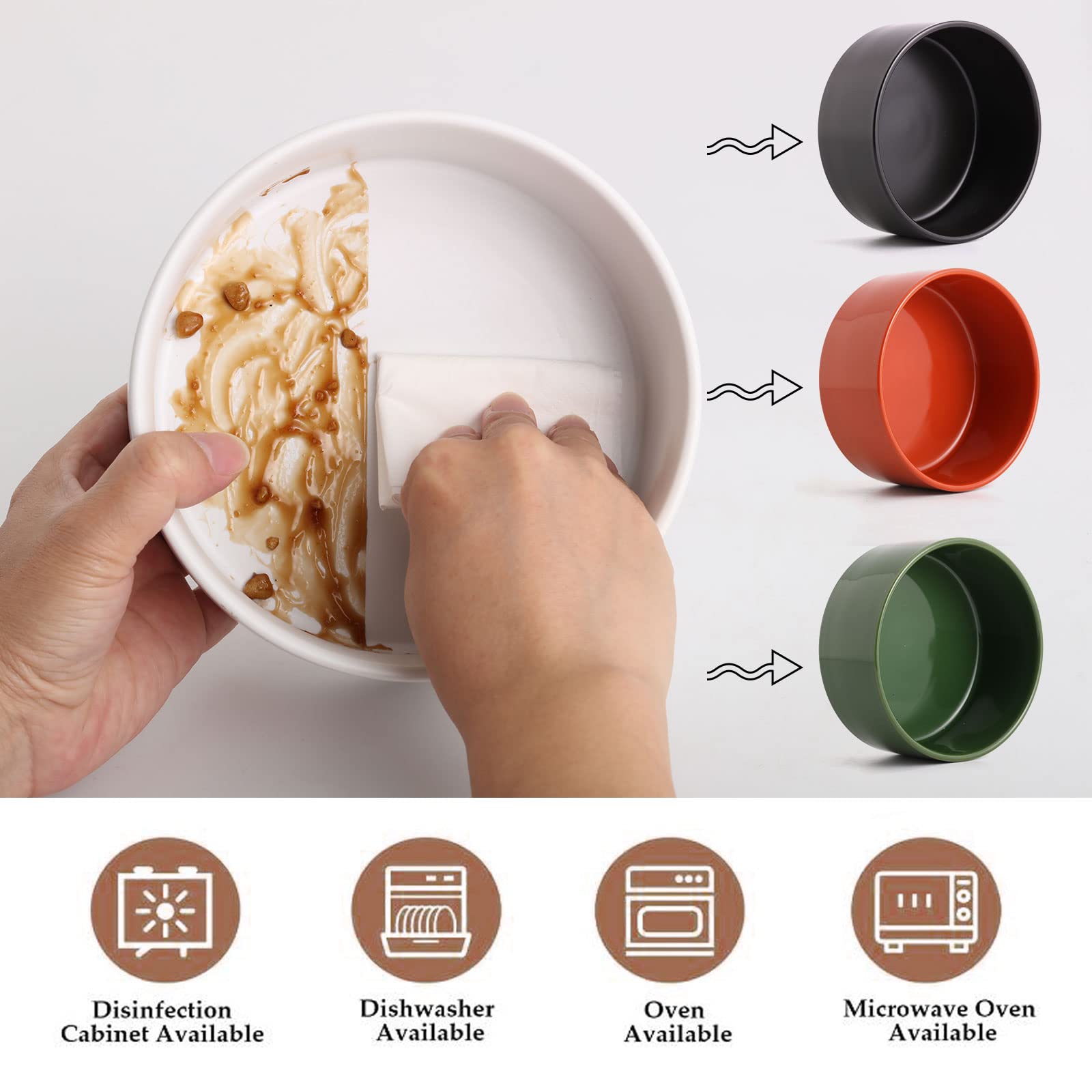 Petygooing Elevated Ceramic Dog Bowl for Small Dogs & Cats - 13.5oz (1.7 Cups) Anti-Slip Rubber Base Pet Food & Water Dish with Stand - Perfect for Puppies, Kittens & Small Breeds Feeding at Home or Travel