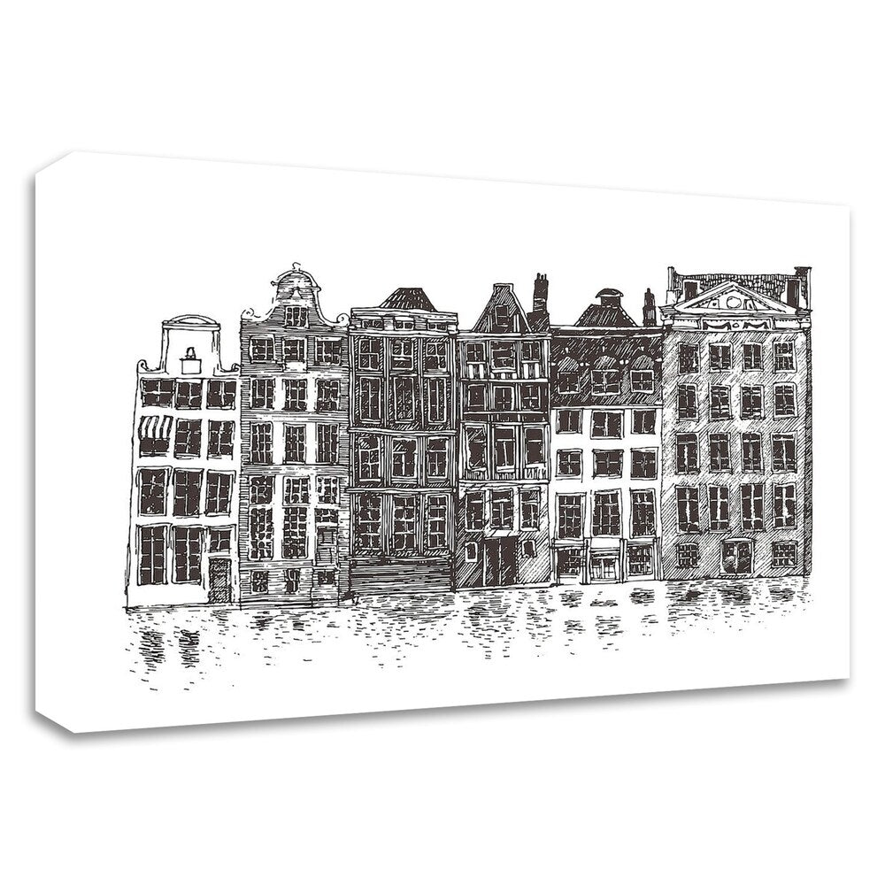 Amsterdam II by Incado - Premium Canvas Wall Art Print - Ready to Hang - Modern Home & Office Decor for Living Room, Bedroom or Gallery