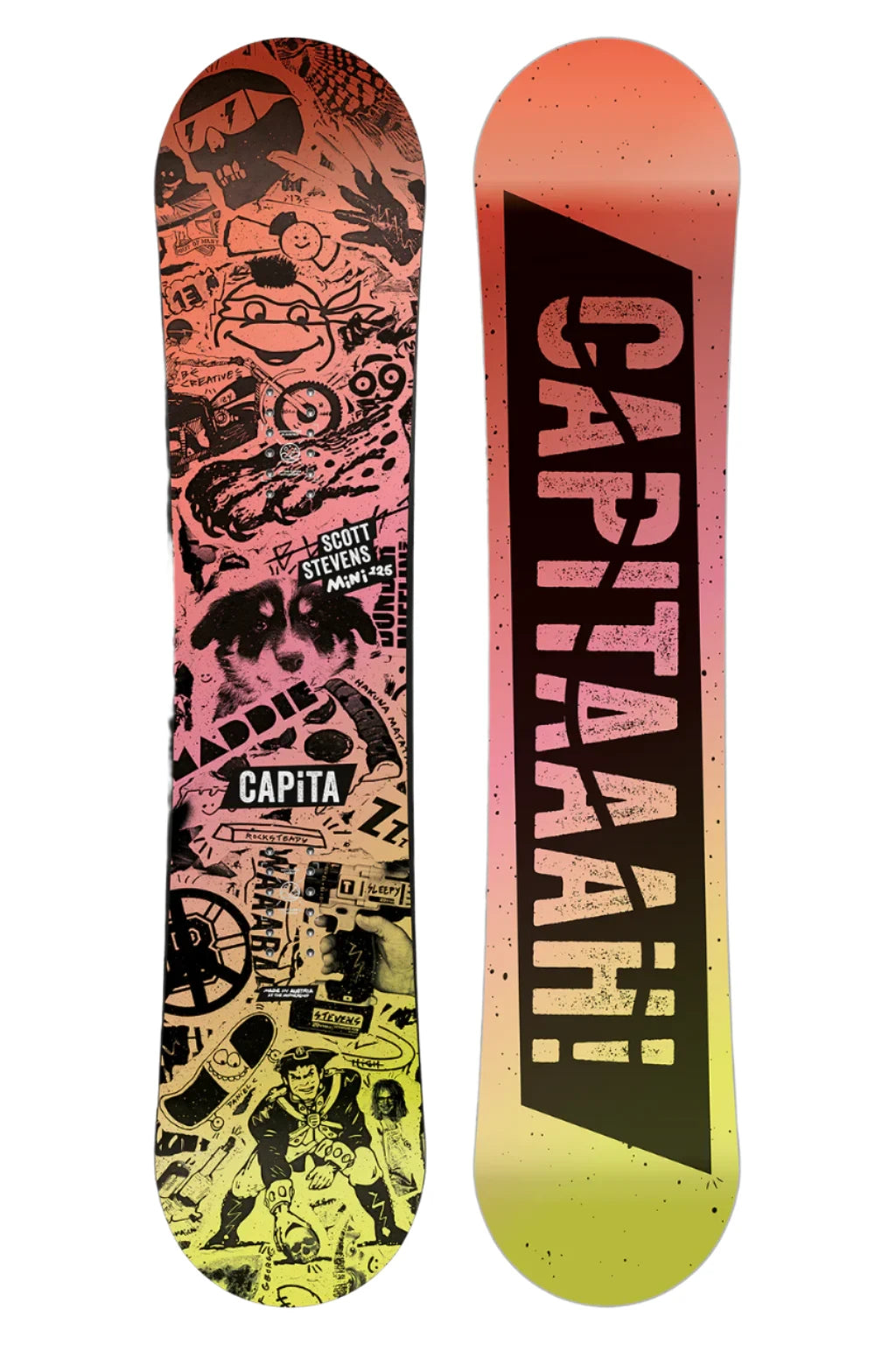 CAPiTA Scott Steven Mini Snowboard 2025 - Kids & Youth Snowboard for Beginners - Perfect for Learning, Park Riding & All-Mountain Fun