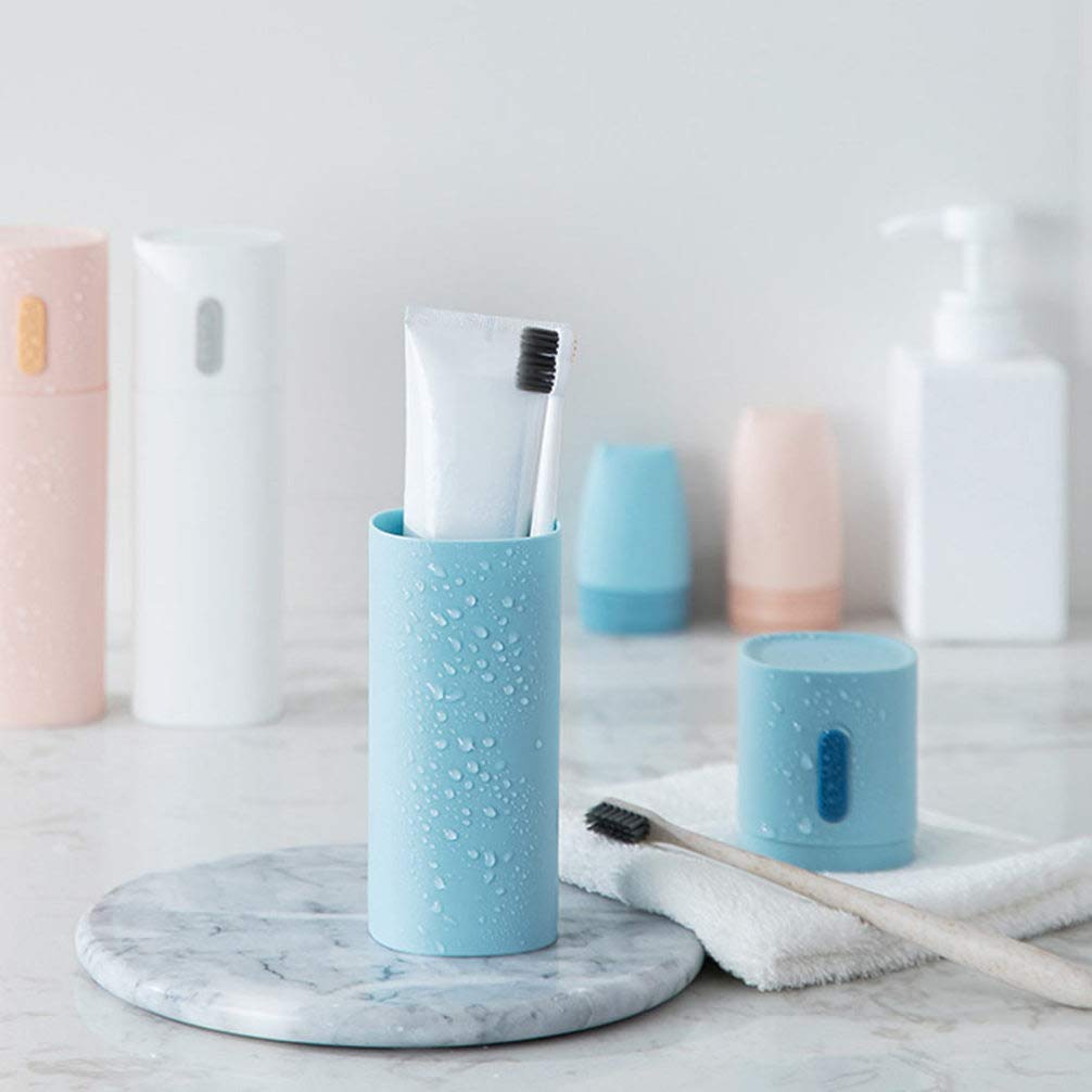 2-Pack Travel Toothbrush Holder Set with Toothpaste Case - Portable Dental Kit for Camping, Gym, and Business Trips - Compact Toothbrush Storage Case for On-the-Go Oral Care